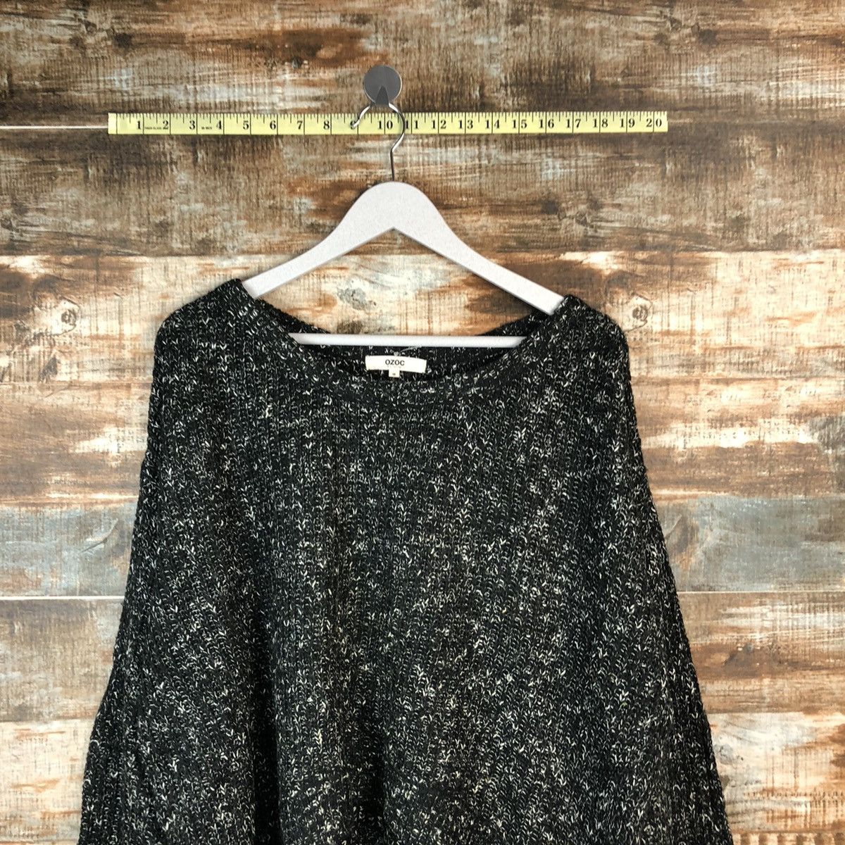 Homespun Knitwear × Japanese Brand Ozoc Black Knitwear #A1367 Size M / US 6-8 / IT 42-44 - 5 Thumbnail