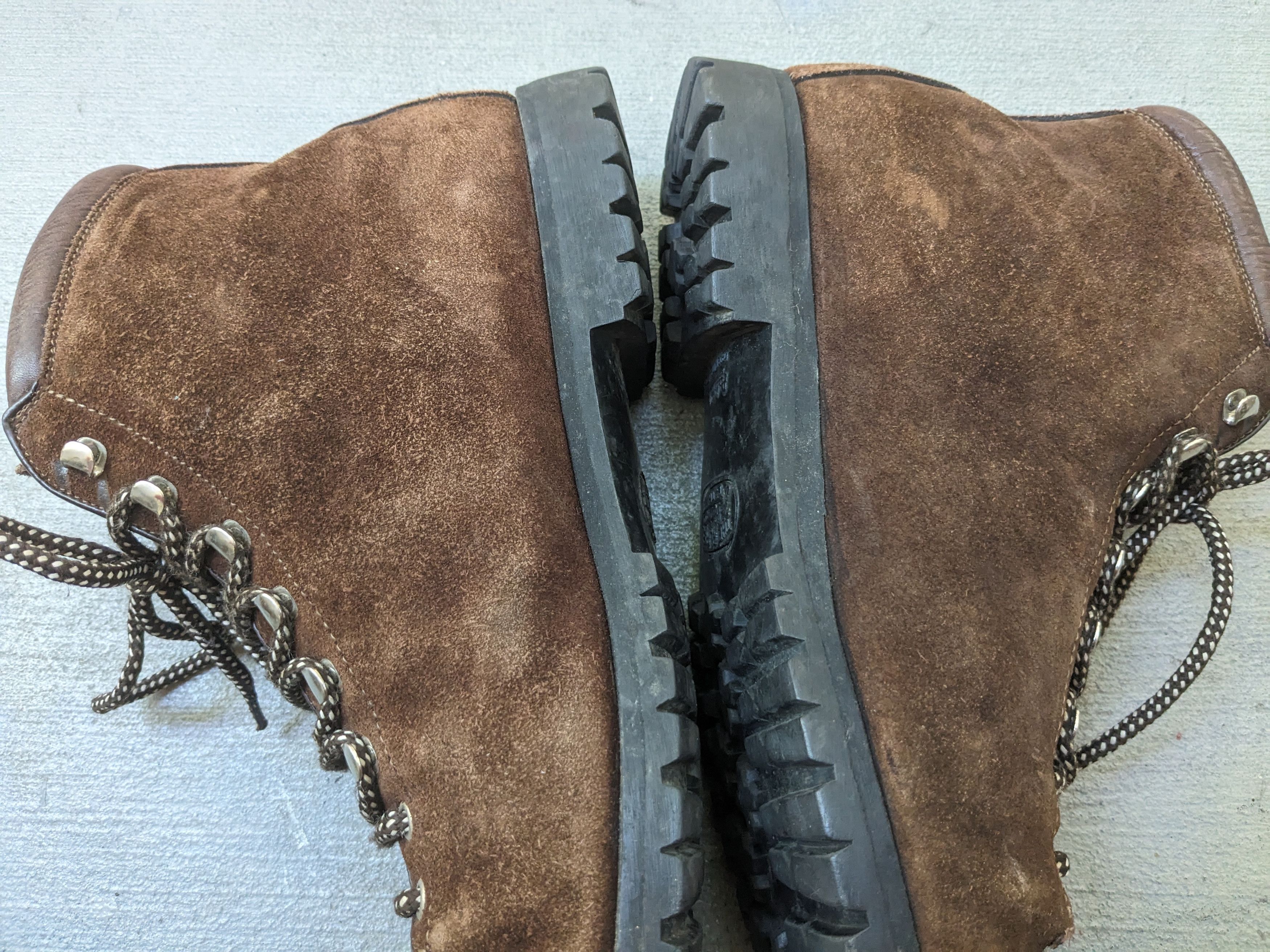 Genuine Leather × Vintage Vintage Fabiano Boots Brown Suede 13.5 Narrow Leather Lace Size US 13 / EU 46 - 12 Thumbnail