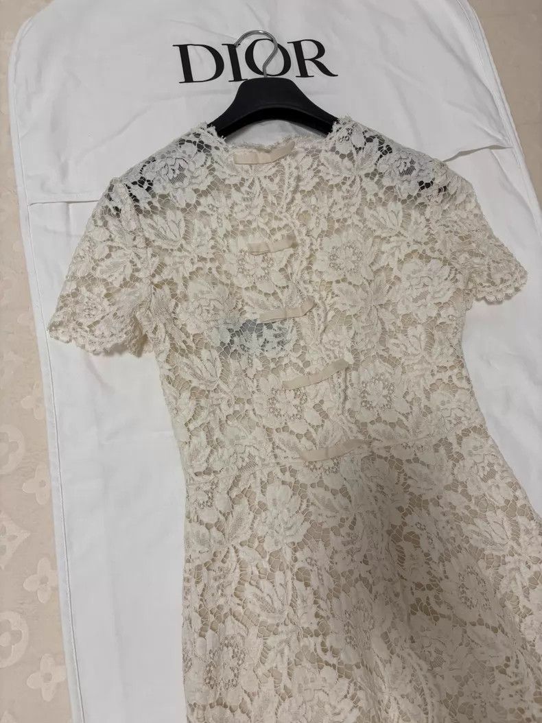 Valentino Valentino White lace dress Size S / US 4 / IT 40 - 7 Thumbnail