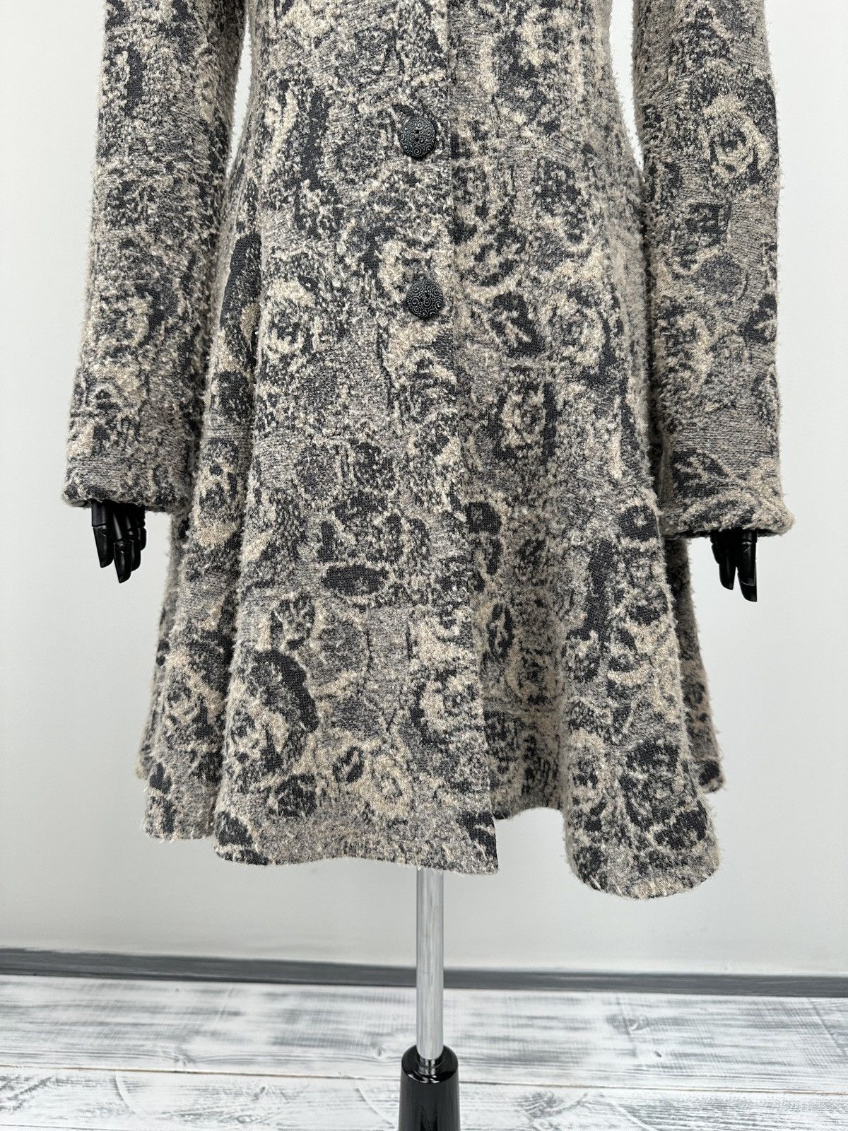 Other IVKO Coat Floral Structure Anthracite Long Jacket size 38 Size M / US 6-8 / IT 42-44 - 5 Thumbnail