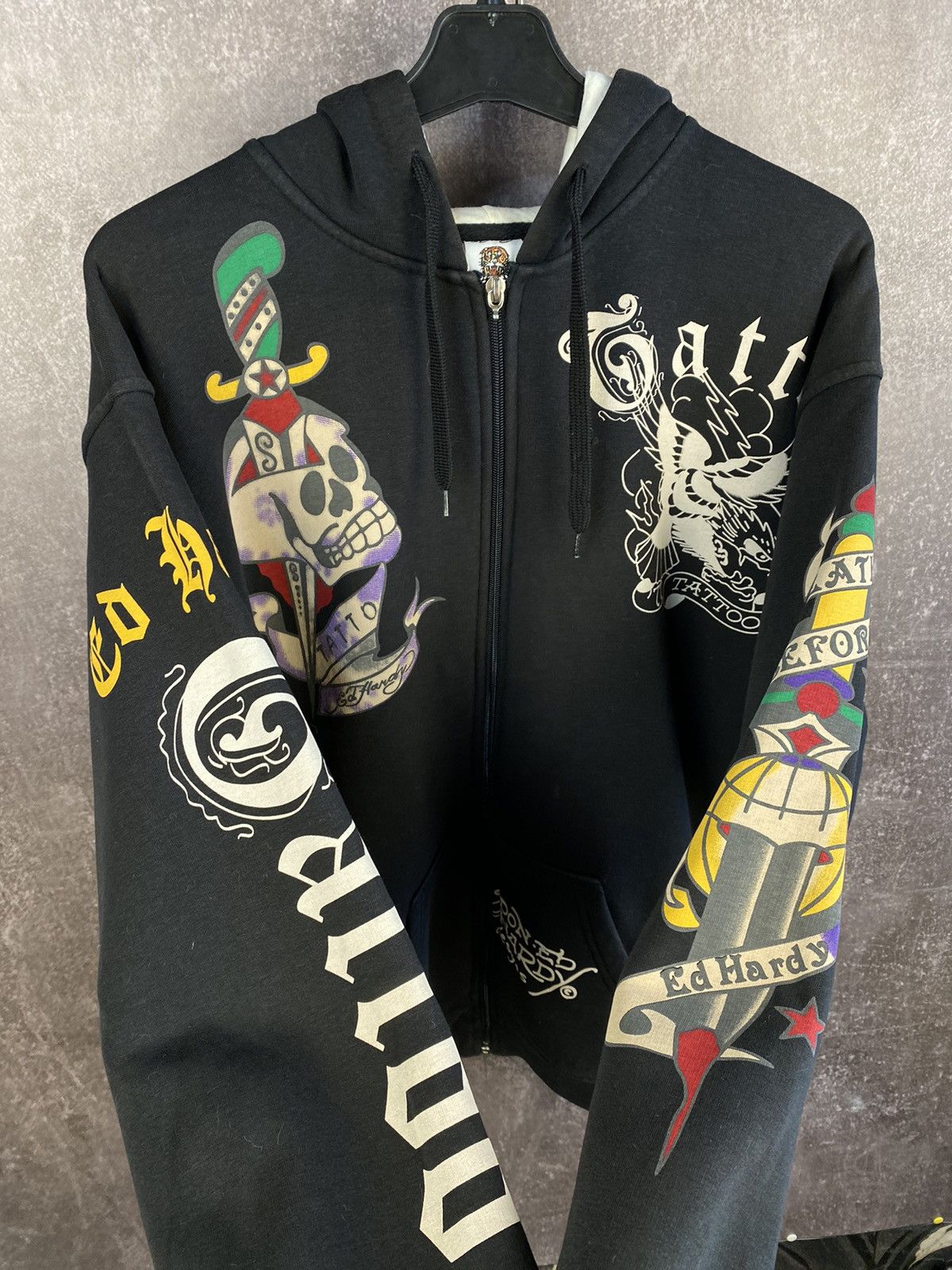 Christian Audigier Vintage Ed Hardy Hoodie Christian Audigier Really Point Size US XL / EU 56 / 4 - 4 Thumbnail