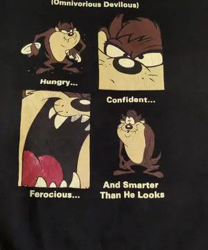 Vintage Warner Bros Studio Store Taz 1995s "Omnivorious Devilous" Size US M / EU 48-50 / 2 - 6 Thumbnail