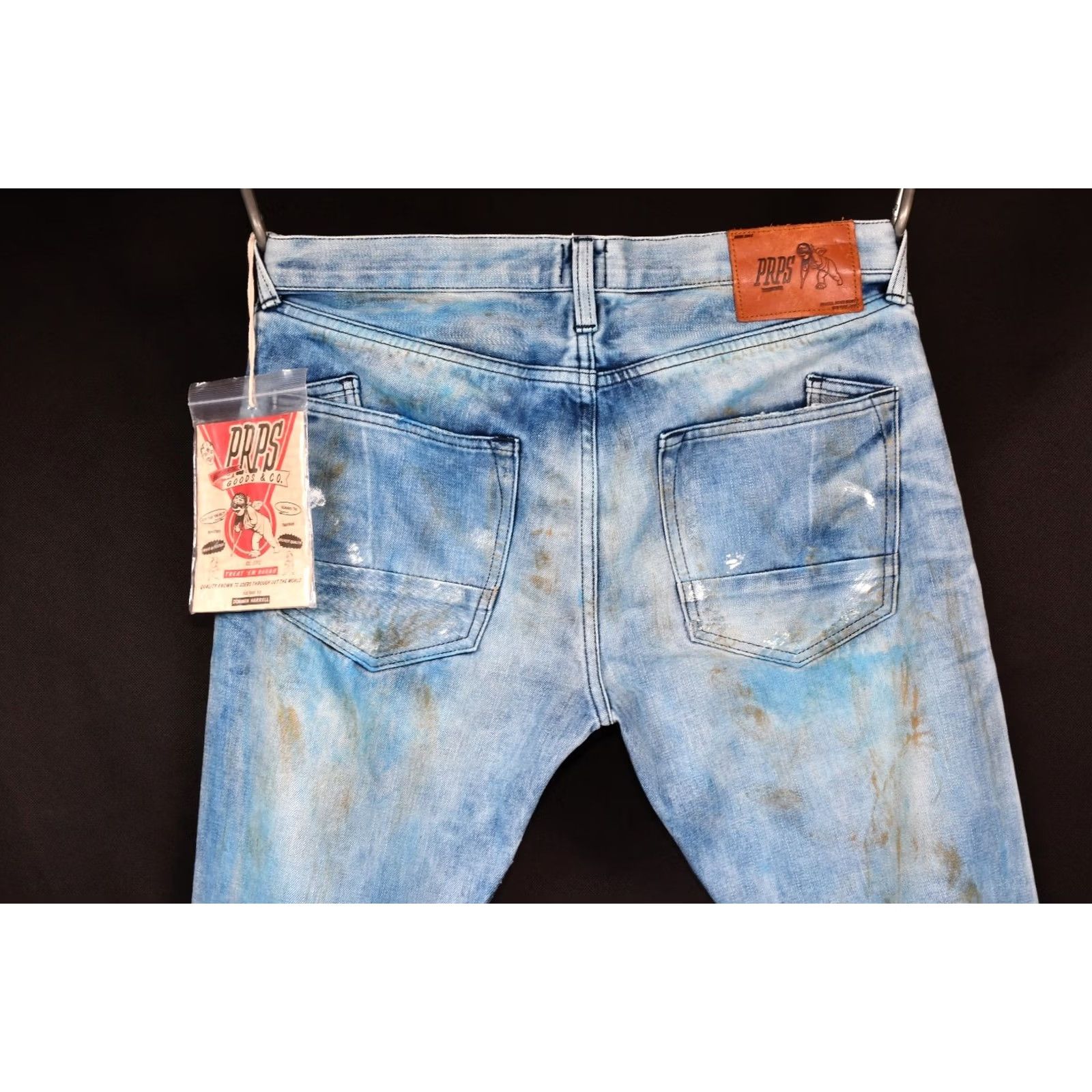 Prps PRPS Demon Jeans Slim Straight Distressed W32 Jeans Mens Slim Regular Blue 34 Inseam 100% Cotton Denim Brand: Prps Pattern: Solid Size US 32 / EU 48 - 7 Thumbnail