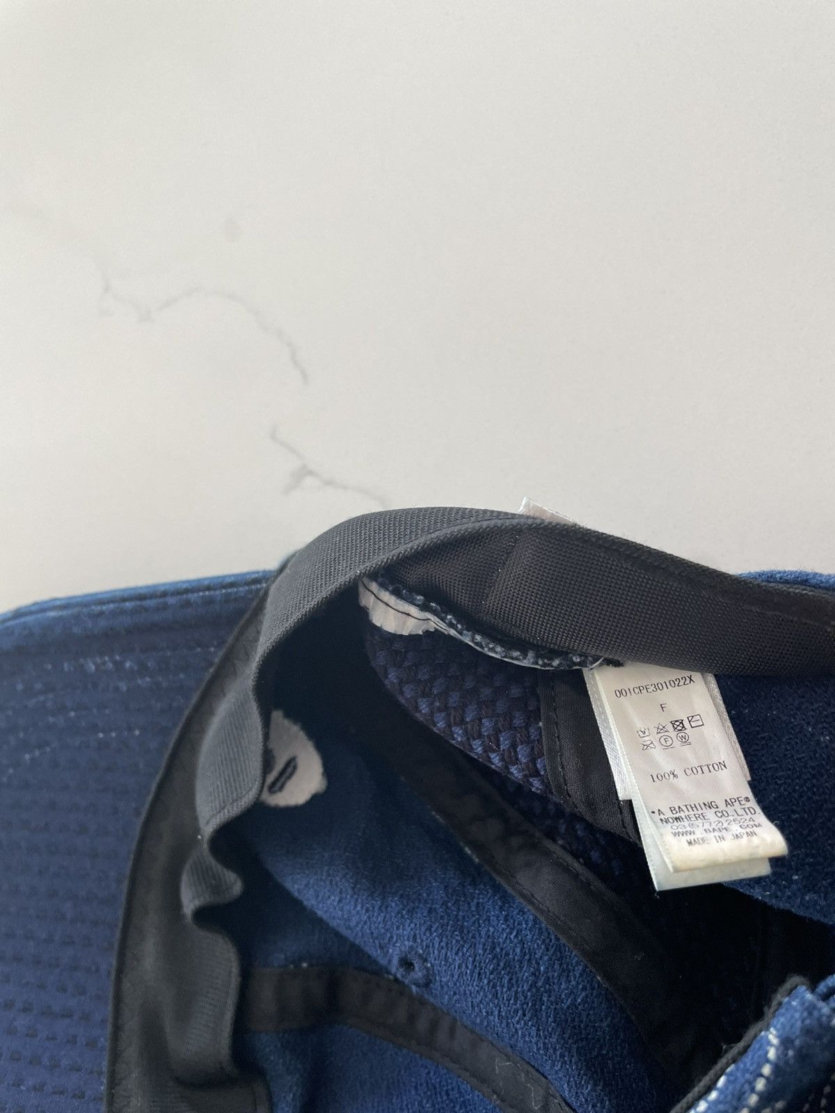 Bape Bape Ape A Bathing Ape Indigo Japan Sashiko Cap Hat Size ONE SIZE - 7 Thumbnail