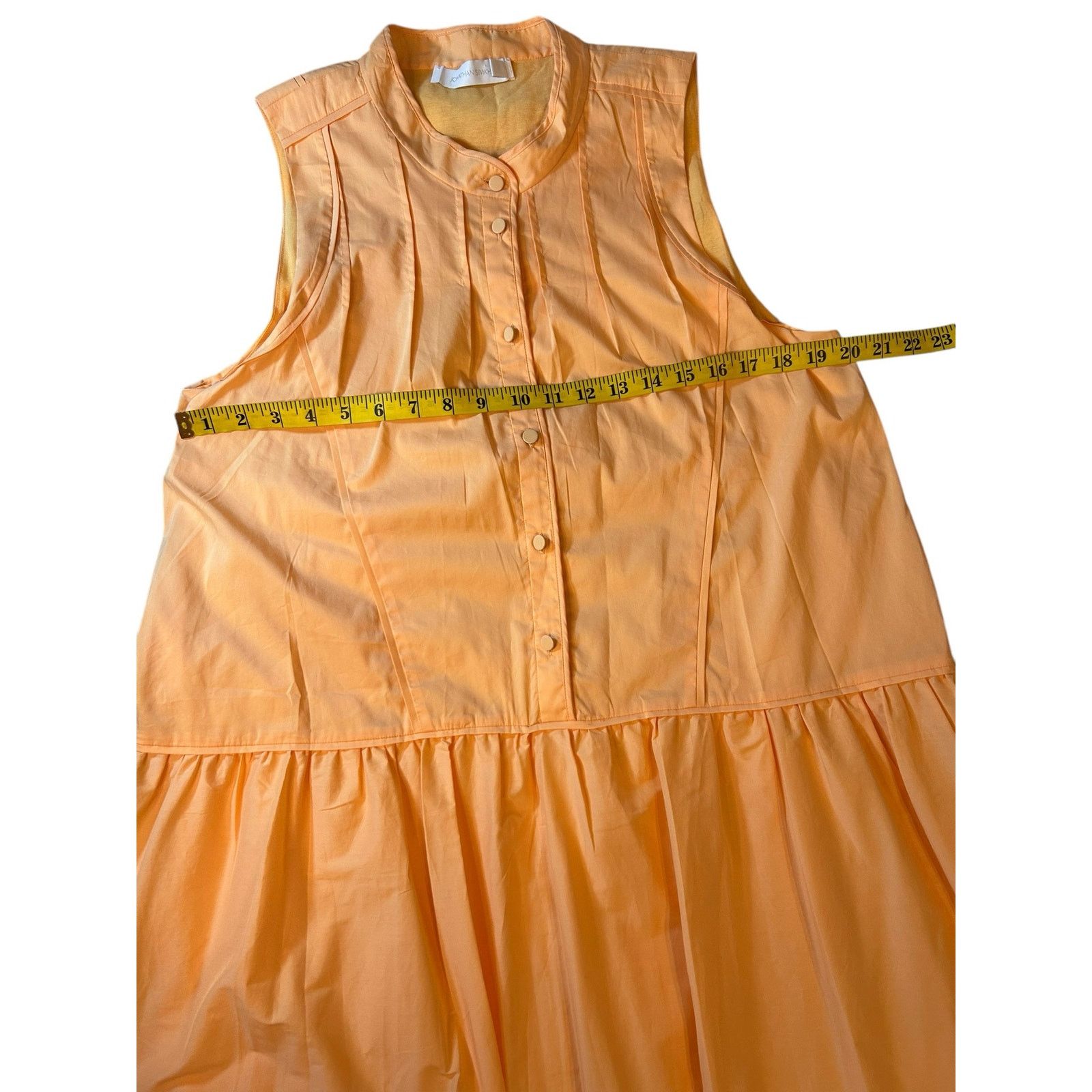 Jonathan Simkhai Jonathan Simkhai Ellery Poplin Maxi Dress in Melon- Size XL Size XL / US 12-14 / IT 48-50 - 5 Thumbnail