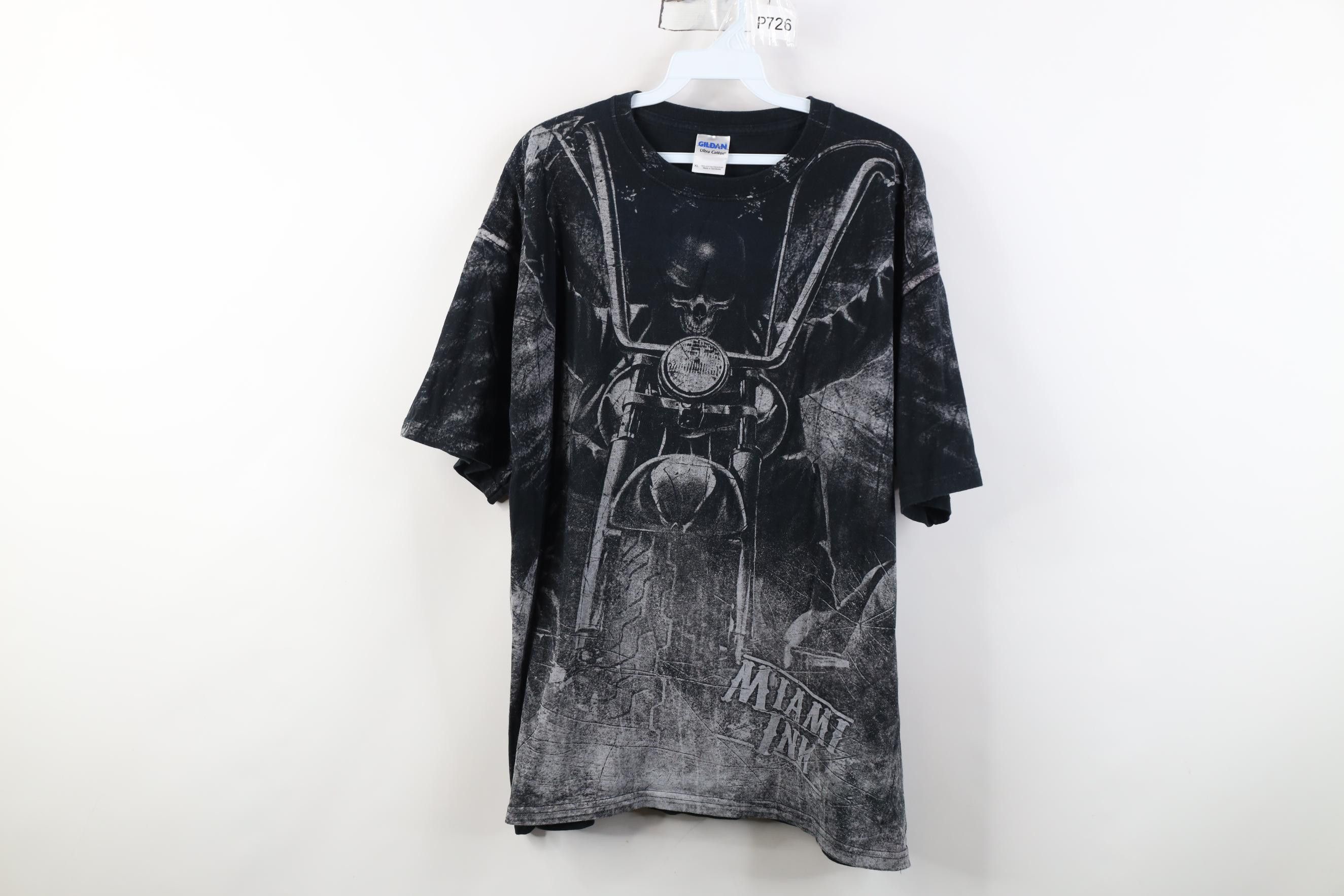 Vintage Vintage Y2K Streetwear Miami Ink All Over Skeleton T-Shirt Size US XL / EU 56 / 4 - 1 Thumbnail