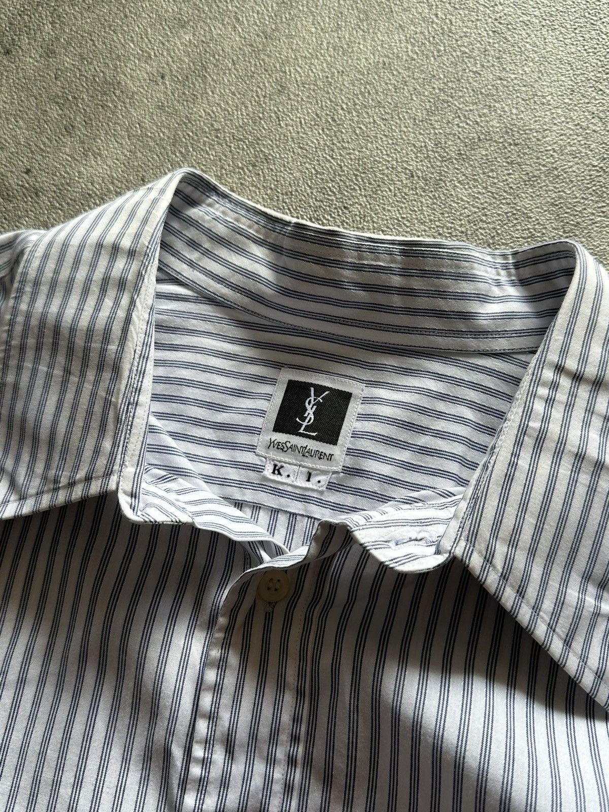 Yves Saint Laurent 90s Yves Saint Laurent YSL Stripe Button Up Shirt Size US L / EU 52-54 / 3 - 7 Thumbnail