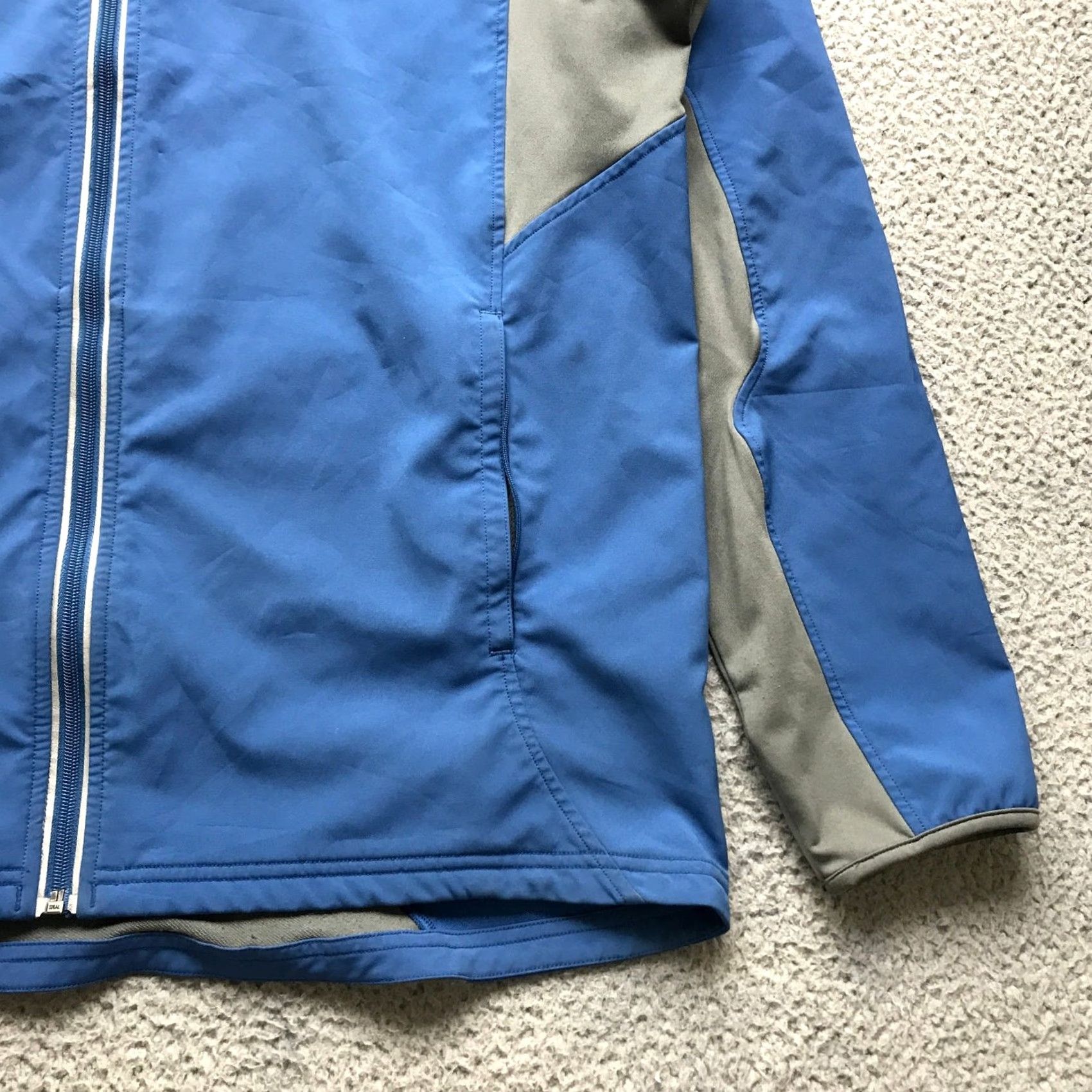 Under Armour Under Armour ColdGear Jacket Mens XL Long Sleeve Pockets Graphic Logo Blue Gray Jacket Size US L / EU 52-54 / 3 - 7 Thumbnail