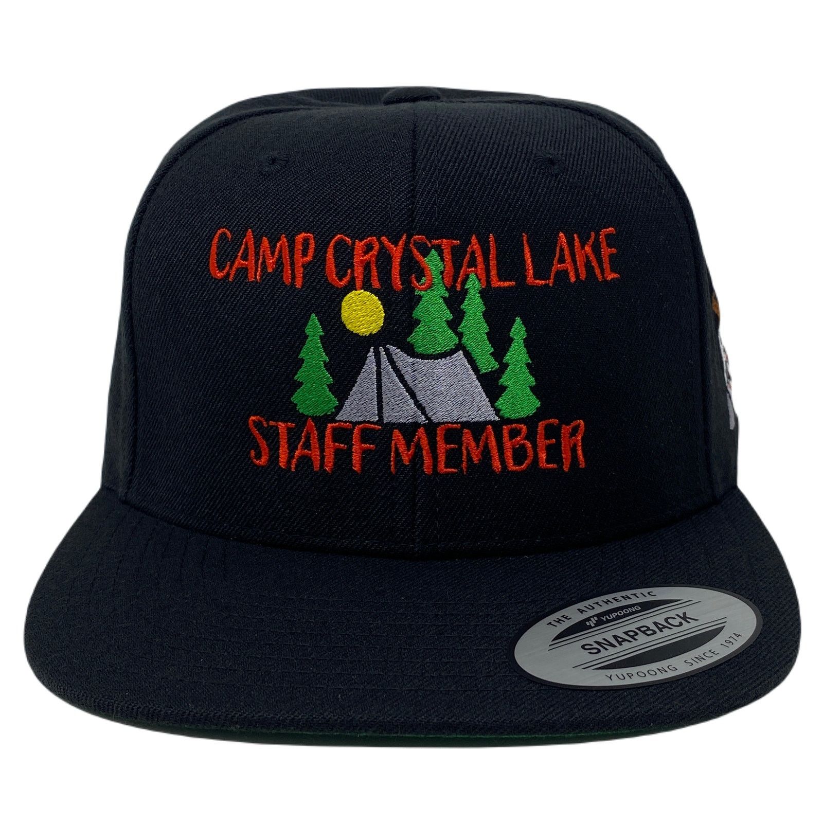 Other Halloween Hockey Mask Camp Lake Staff Member Snapback Hat Size ONE SIZE - 5 Thumbnail