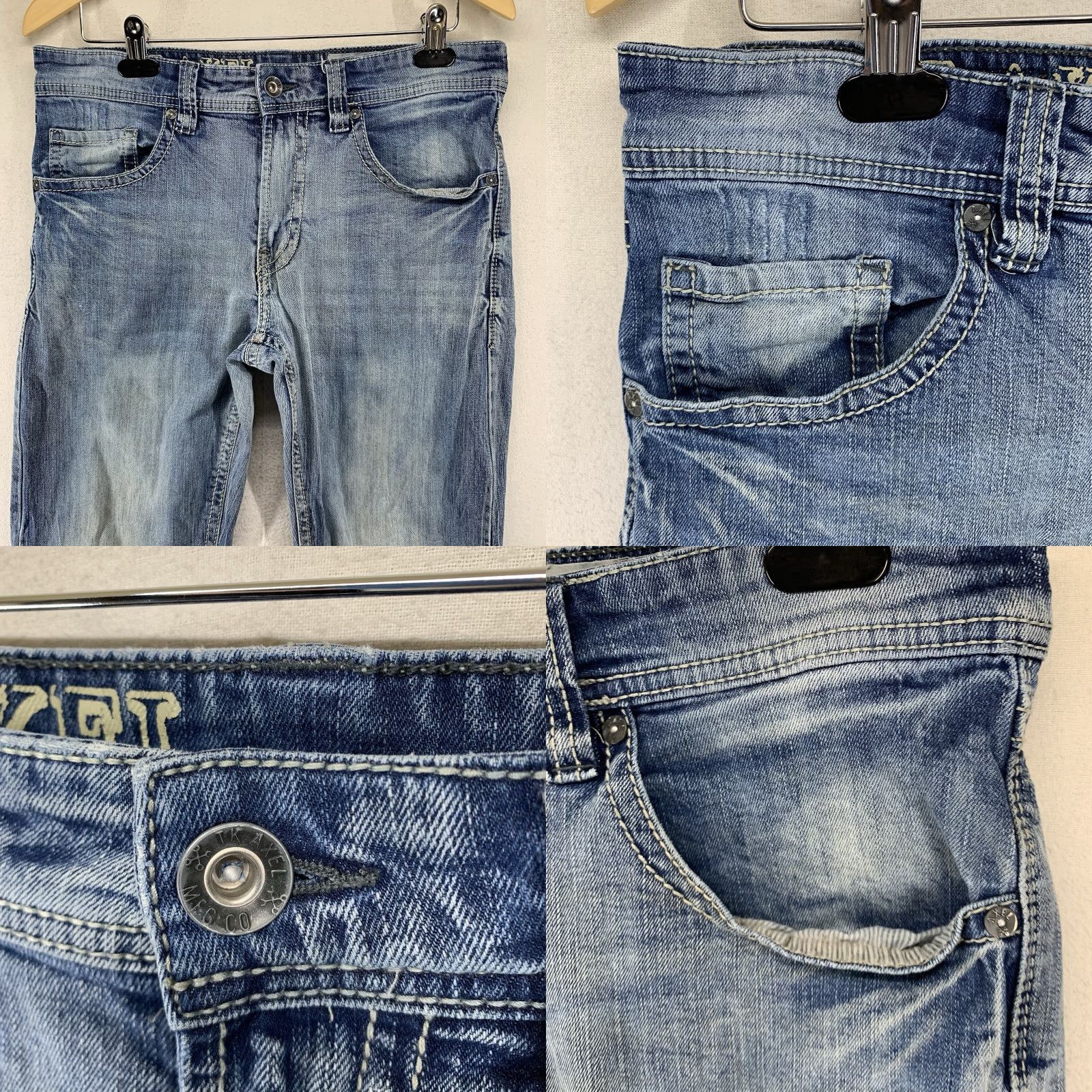 Vintage VINTAGE Axel Men's Jeans Size 32 x 32 Slim Boot Denim Distressed Rock Grunge 90s Mens Size US 32 / EU 48 - 8 Thumbnail