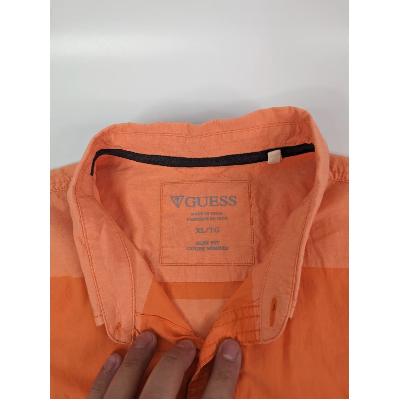 Guess Guess Men's Long Sleeve Orange Slim Fit Striped Button-Up Shirt XL User: Guess Men's Long Sleeve Orange Slim Fit Striped Button-Up Shirt XL Size US XL / EU 56 / 4 - 7 Thumbnail