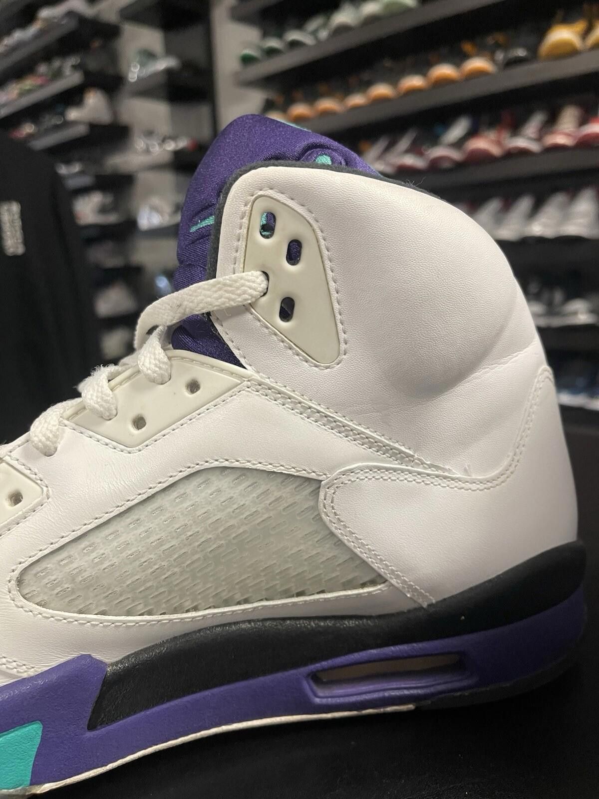 Jordan Brand Size 12 - Air Jordan 5 Grape Retro OG Mens White Sneakers Size US 12 / EU 45 - 7 Thumbnail