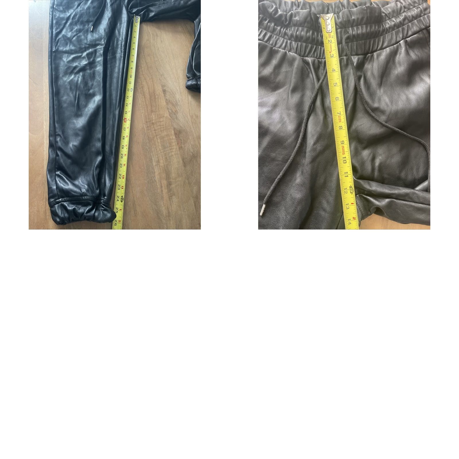 7 For All Mankind 7 For All Mankind Faux Leather Pants Women Medium Black Jogger Tapered Grunge Bike | Hip Hop | City | Pockets | High Rise | W Size 32" / US 10 / IT 46 - 8 Thumbnail