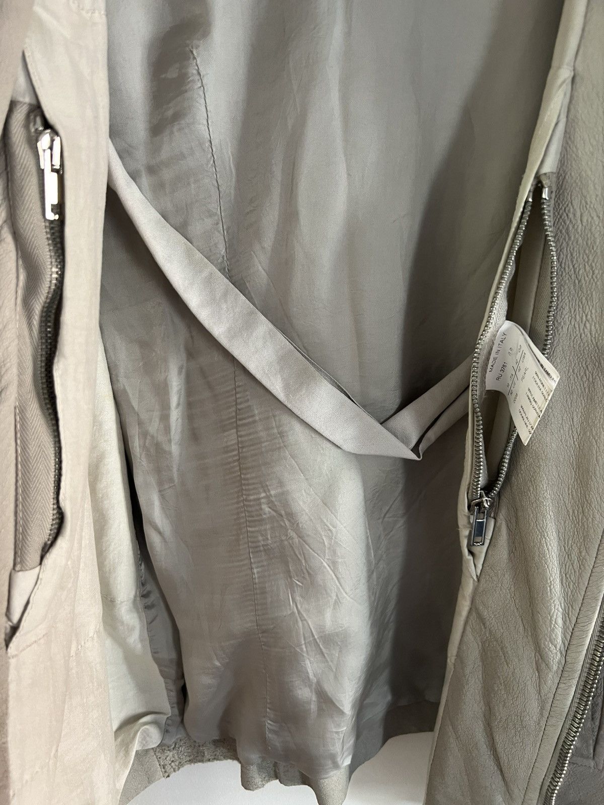 Rick Owens SS12 Rick Owens Blistered Leather High Neck Intarsia Jacket Size US L / EU 52-54 / 3 - 12 Thumbnail