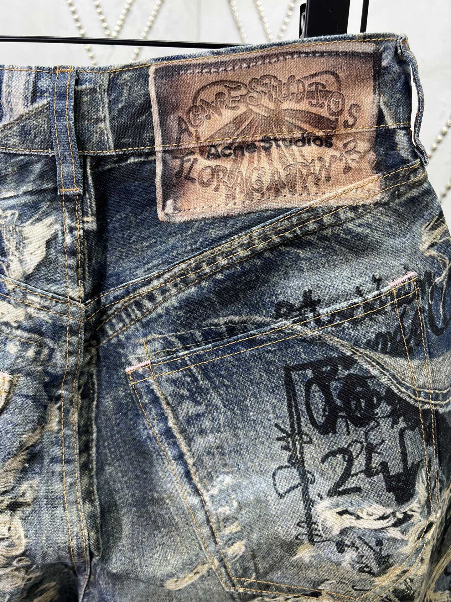 Dolce & Gabbana × Vintage Dolce&Gabbana Low Rise Y2K Dirty Distressed Vintage Jeans Size US 36 / EU 52 - 9 Thumbnail