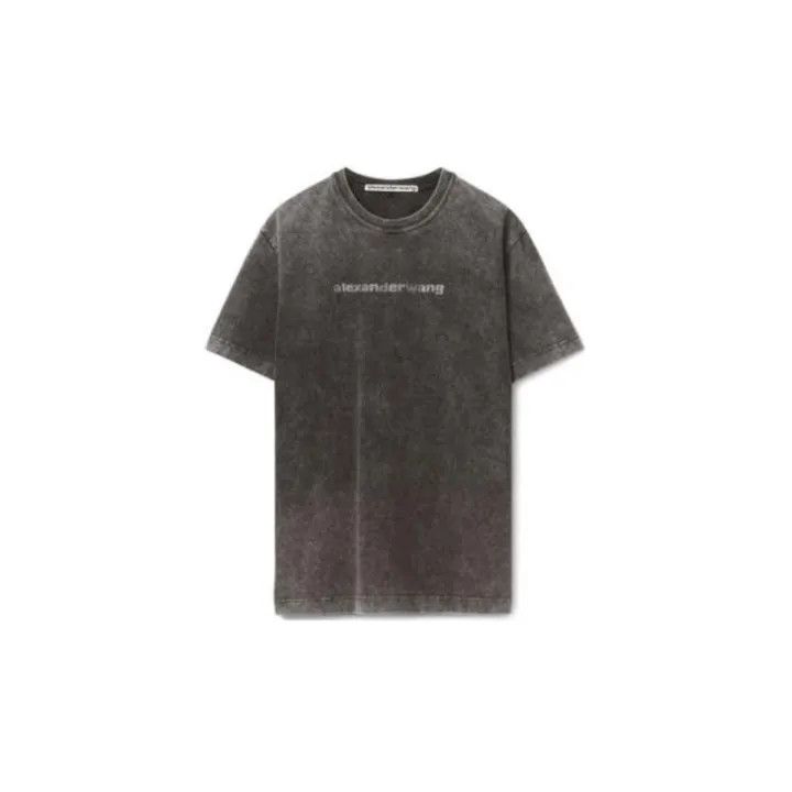 Alexander Wang Alexander Wang Grey Logo Print Short Sleeve Tee 0079 Size M / US 6-8 / IT 42-44 - 1 Thumbnail