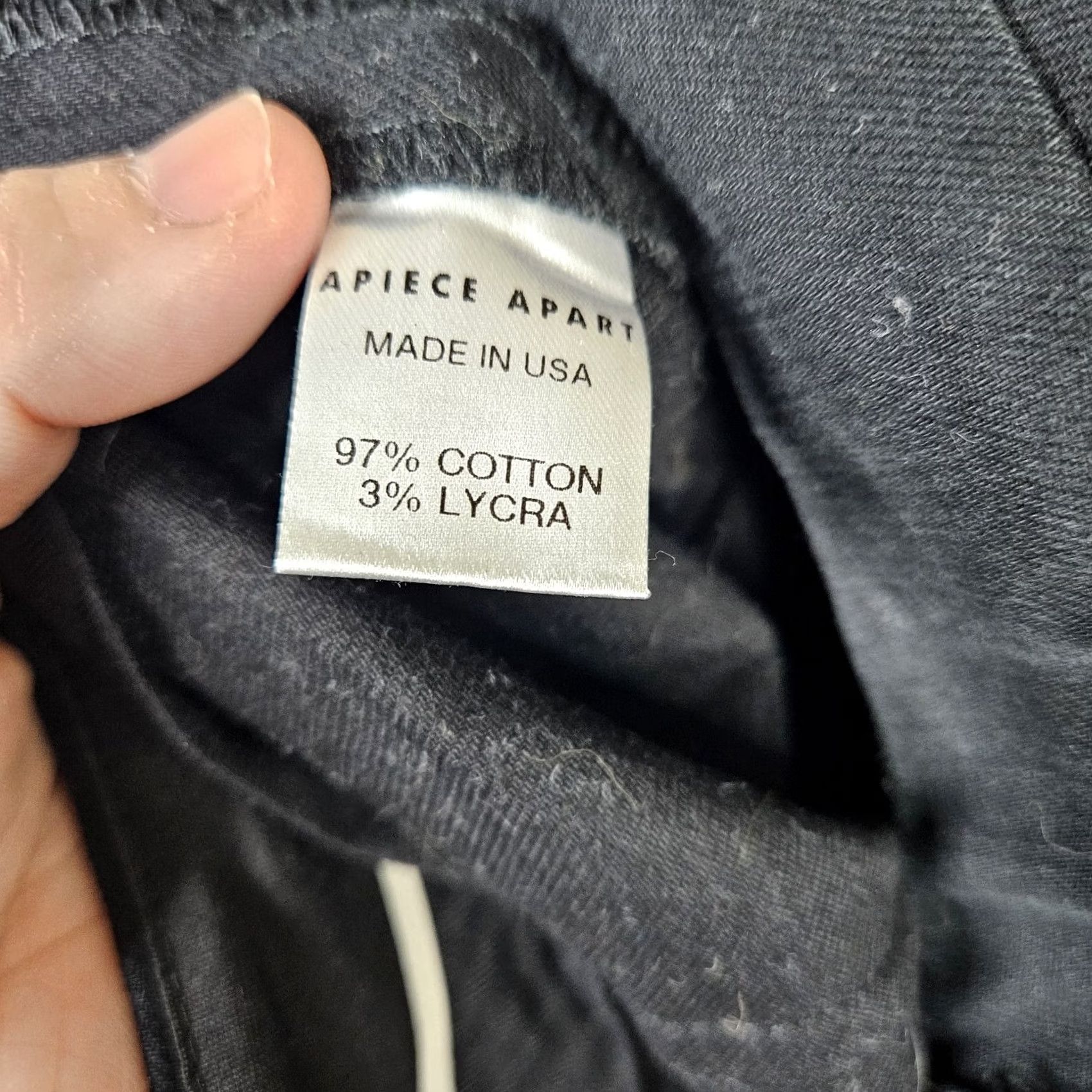 Apiece Apart APIECE APART Women’s Black Flat Front Casual Pant Size 2 Made in USA Size 26" / US 2 / IT 38 - 5 Thumbnail