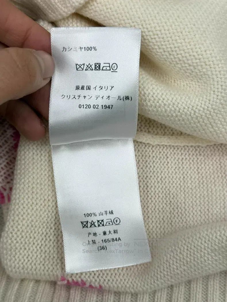 Dior Dior White and pink letter cashmere sweater Size XS / US 0-2 / IT 36-38 - 6 Thumbnail