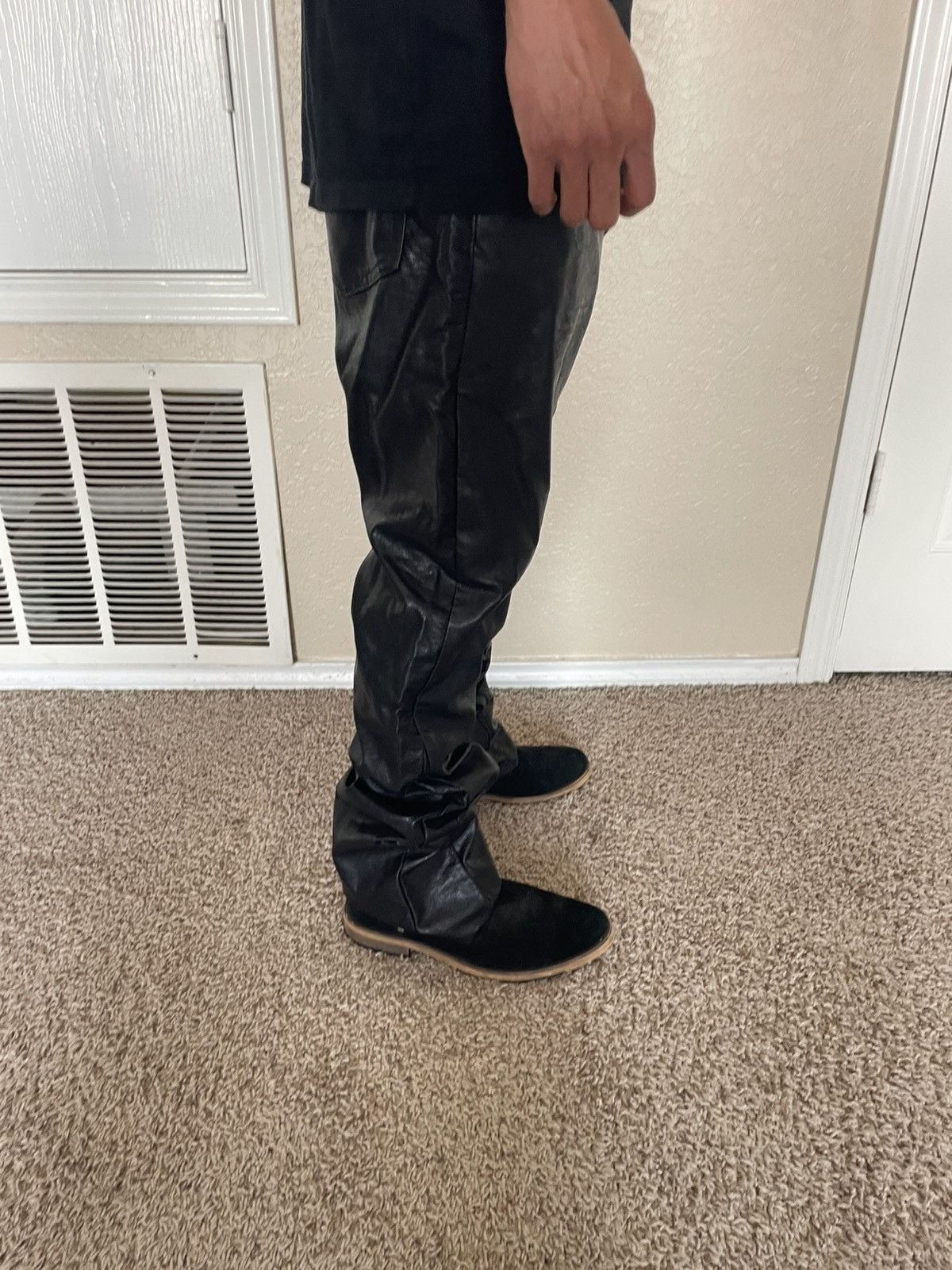 MNML Faux Leather jeans Size US 30 / EU 46 - 4 Thumbnail