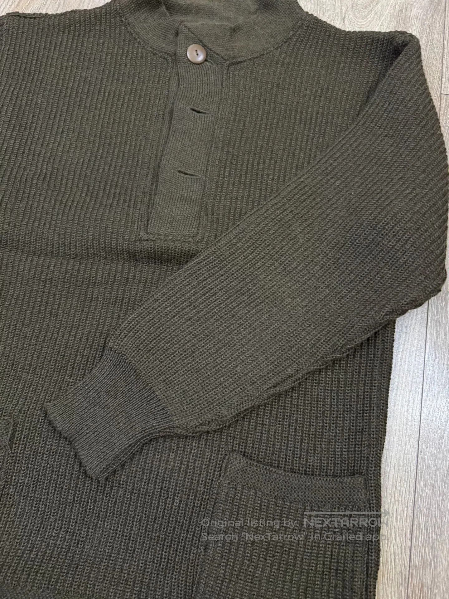 The Real McCoy's Olive Green Wool Knit Sweater. Size US S / EU 44-46 / 1 - 5 Thumbnail