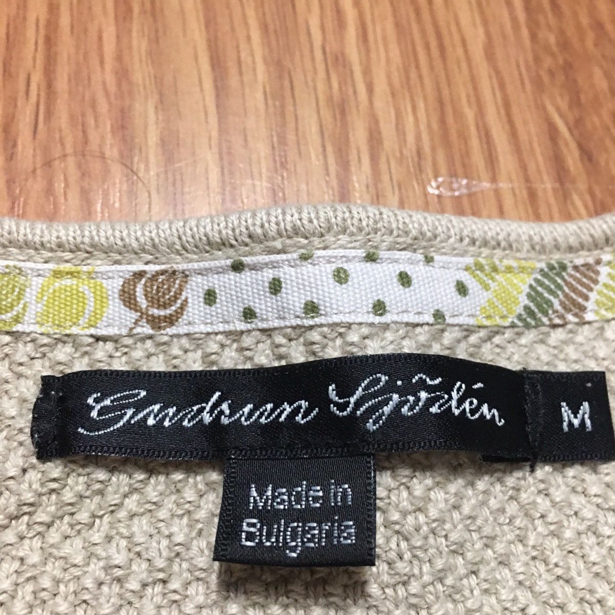 Designer GUDRUN SJODEN Beige Knit Cardigan Sweater Size M Size M / US 6-8 / IT 42-44 - 8 Thumbnail