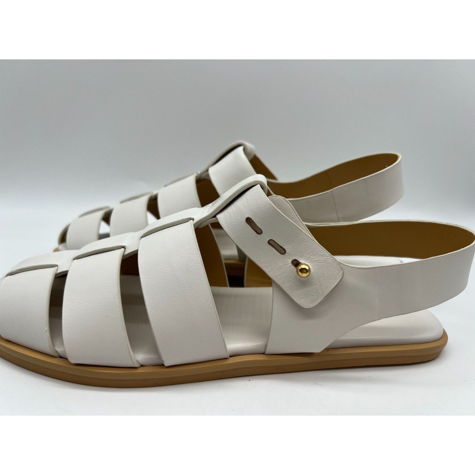 Mercedes-Benz Mercedes Castillo Kailey Caged Fisherman White Womens Size 9 Size US 9 / IT 39 - 20 Thumbnail