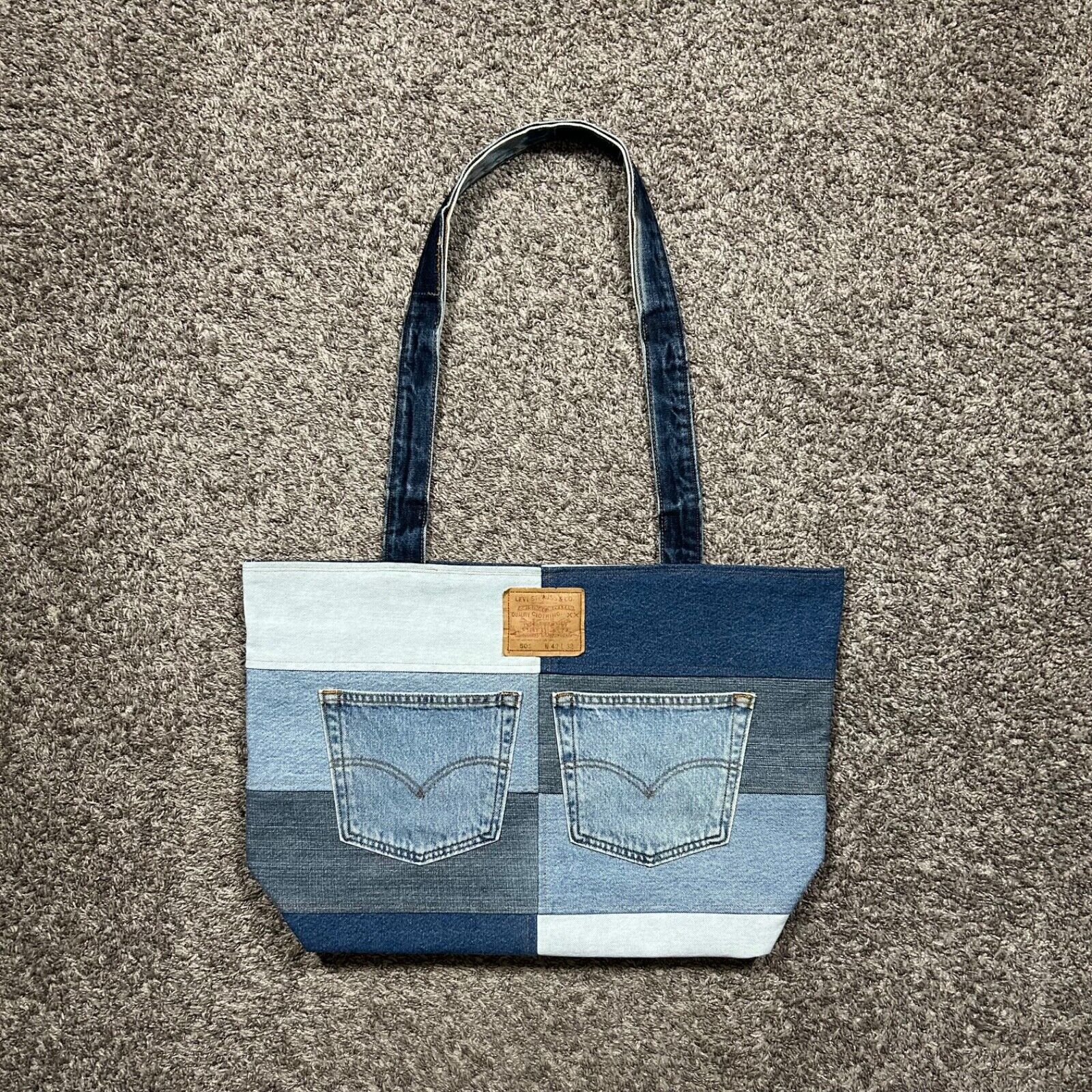 Handmade × Levi's Handmade Patchwork Denim Bag Oversized Tote Shoulder Bag Size ONE SIZE - 11 Thumbnail