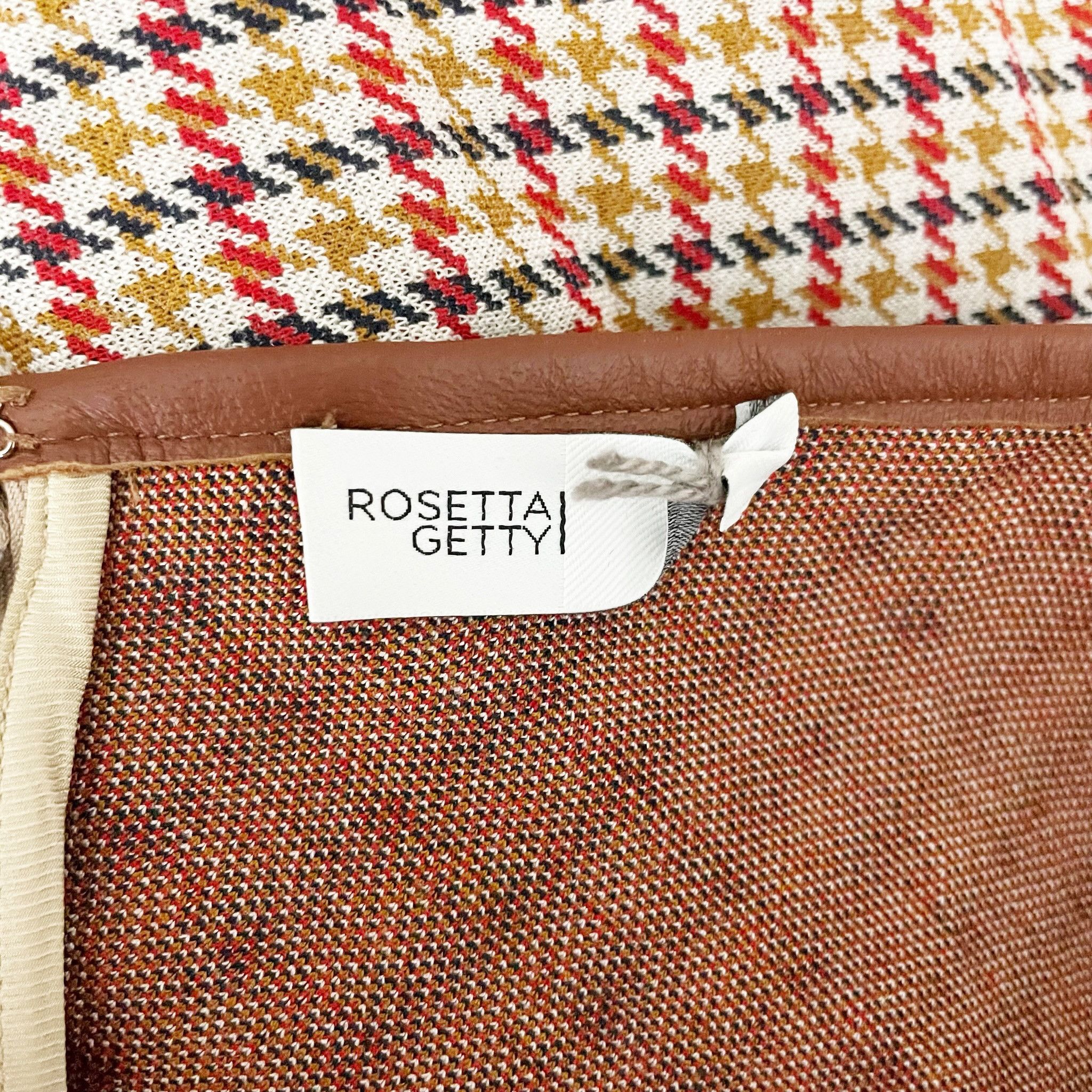 Rosetta Getty Rosetta Getty Stretch Knit Leather Trim Houndstooth Size 27" / US 4 / IT 40 - 2 Thumbnail