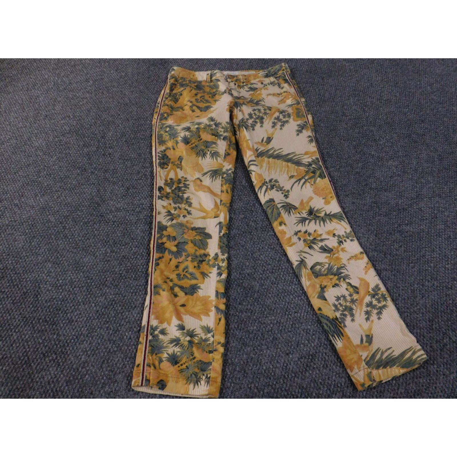 Anthropologie Anthropologie Pants Womens 27 Multicolor Floral Tropical Relaxed Chino Pants Straight Leg Size 27" / US 4 / IT 40 - 2 Thumbnail
