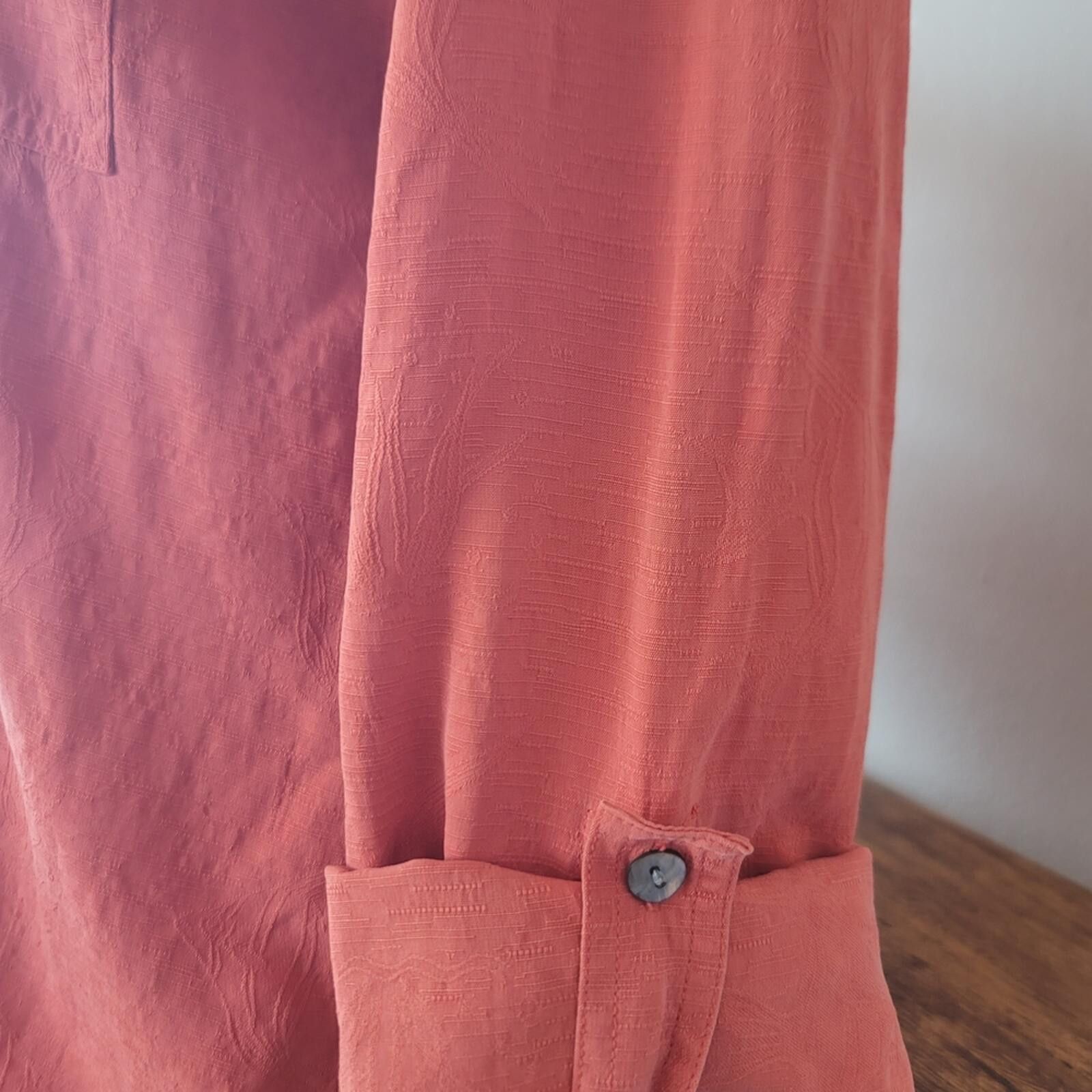 Chicos Chico's Design Coral 100% Silk Blouse Coastal Sz 0 (US 4) Size S / US 4 / IT 40 - 6 Thumbnail