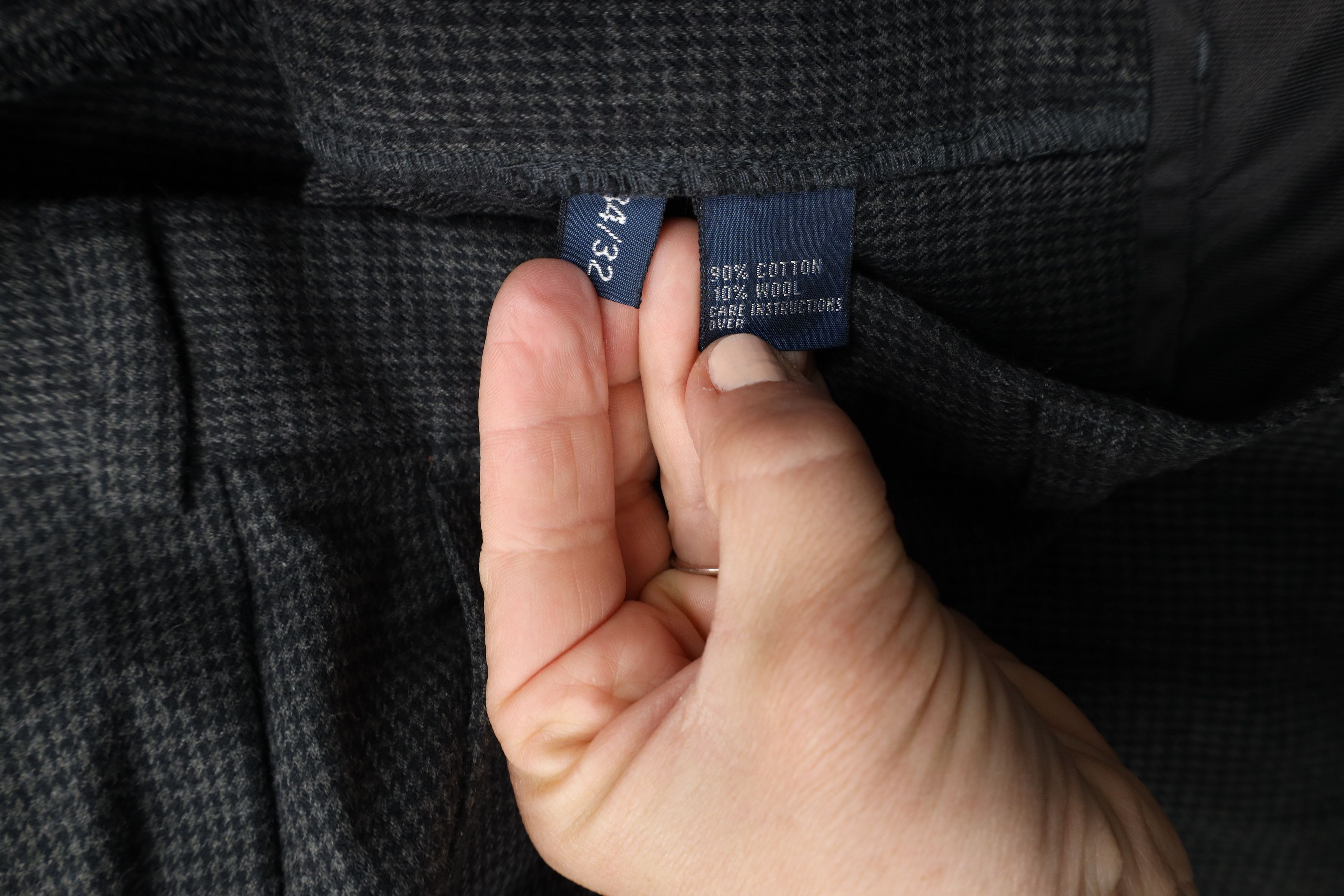 Ralph Lauren × Vintage Vintage 90s Ralph Lauren Houndstooth Wide Leg Chino Pants Size US 34 / EU 50 - 7 Thumbnail