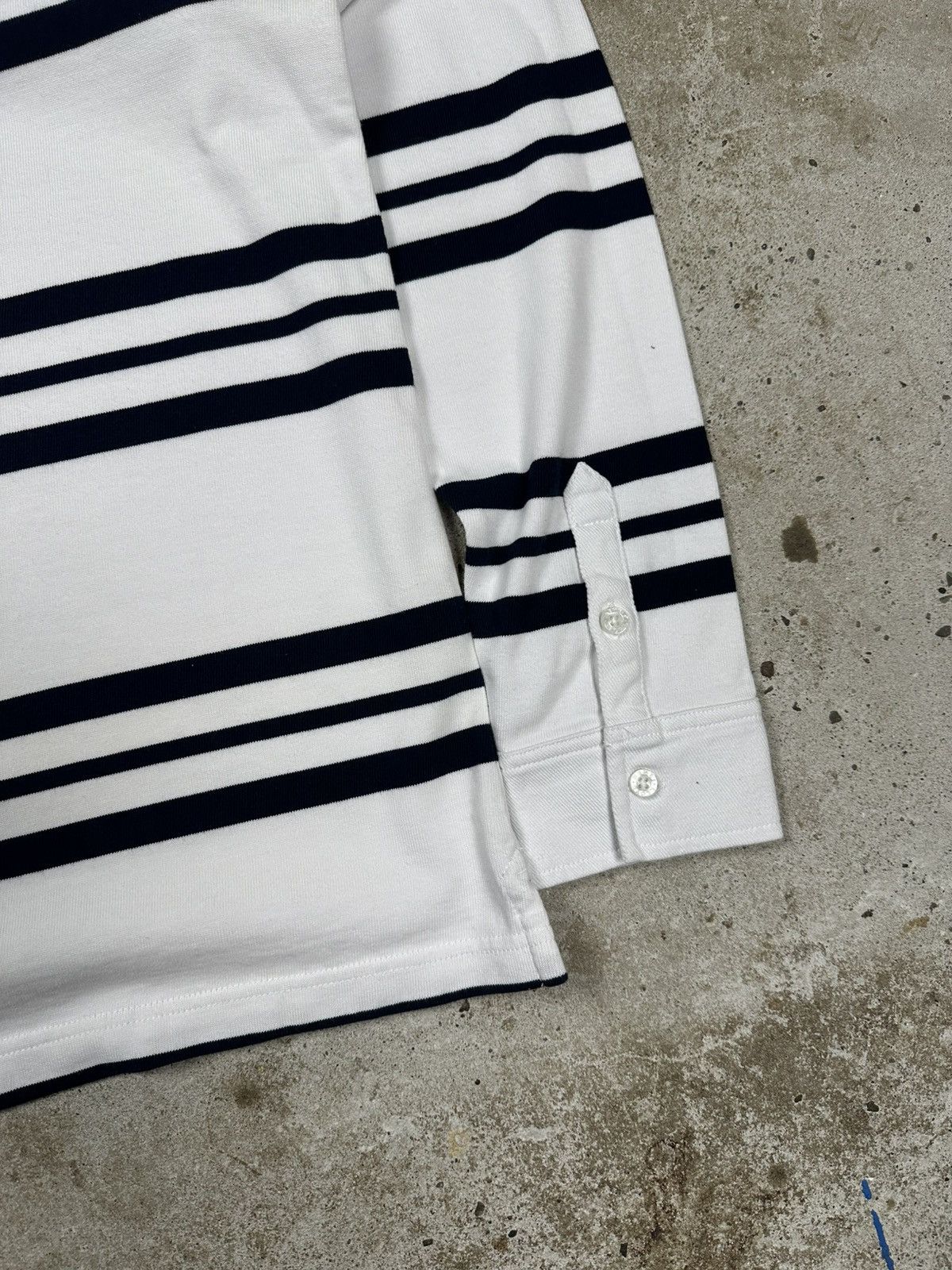 BMW BMW Yachting Sport Racing Striped Rugby Polo Long Sleeve Tee Size US S / EU 44-46 / 1 - 12 Thumbnail