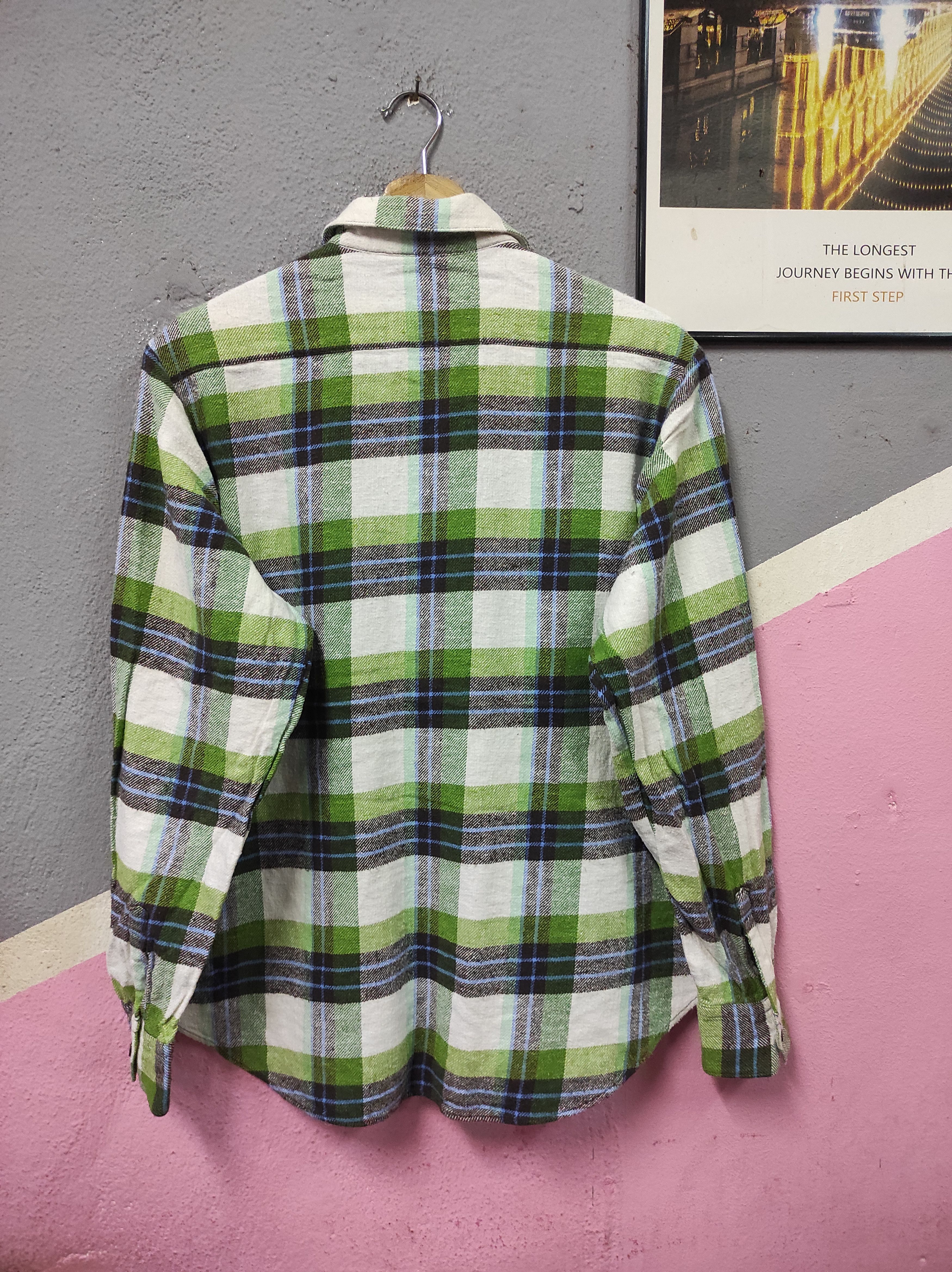 Japanese Brand HR MARKET PLAID FLANNEL SHIRT Size US M / EU 48-50 / 2 - 3 Thumbnail
