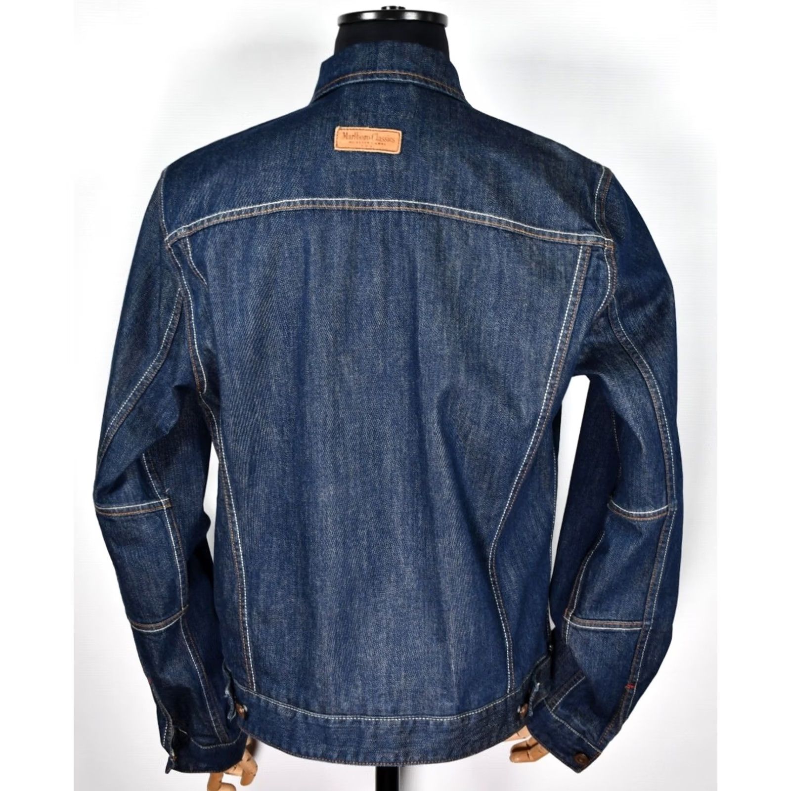 Marlboro Marlboro Denim Jacket Men's L Blue Solid Cotton Denim Jacket Regular Mens 90s Classic Size US L / EU 52-54 / 3 - 4 Thumbnail