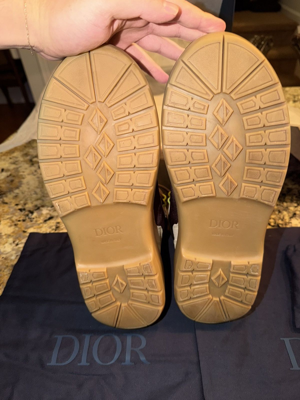 Dior Dior Dean Ankle Boot ‘Beige/Burgundy’ Size US 10.5 / EU 43-44 - 8 Thumbnail