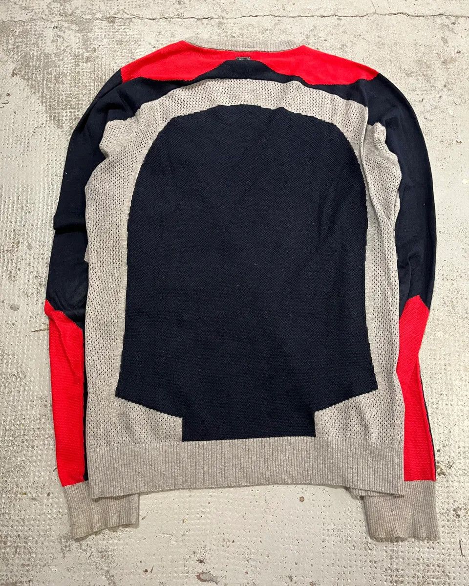 Dirk Bikkembergs Bikkembergs Grey Navy Red Colorblock Sweater Size US M / EU 48-50 / 2 - 7 Thumbnail