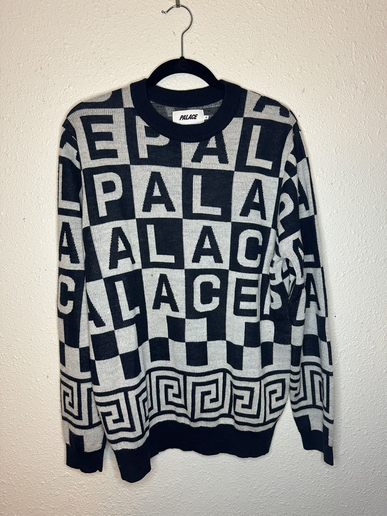 Palace Palace FW2016 Check-It Knit Black/Grey Size US XL / EU 56 / 4 - 1 Thumbnail