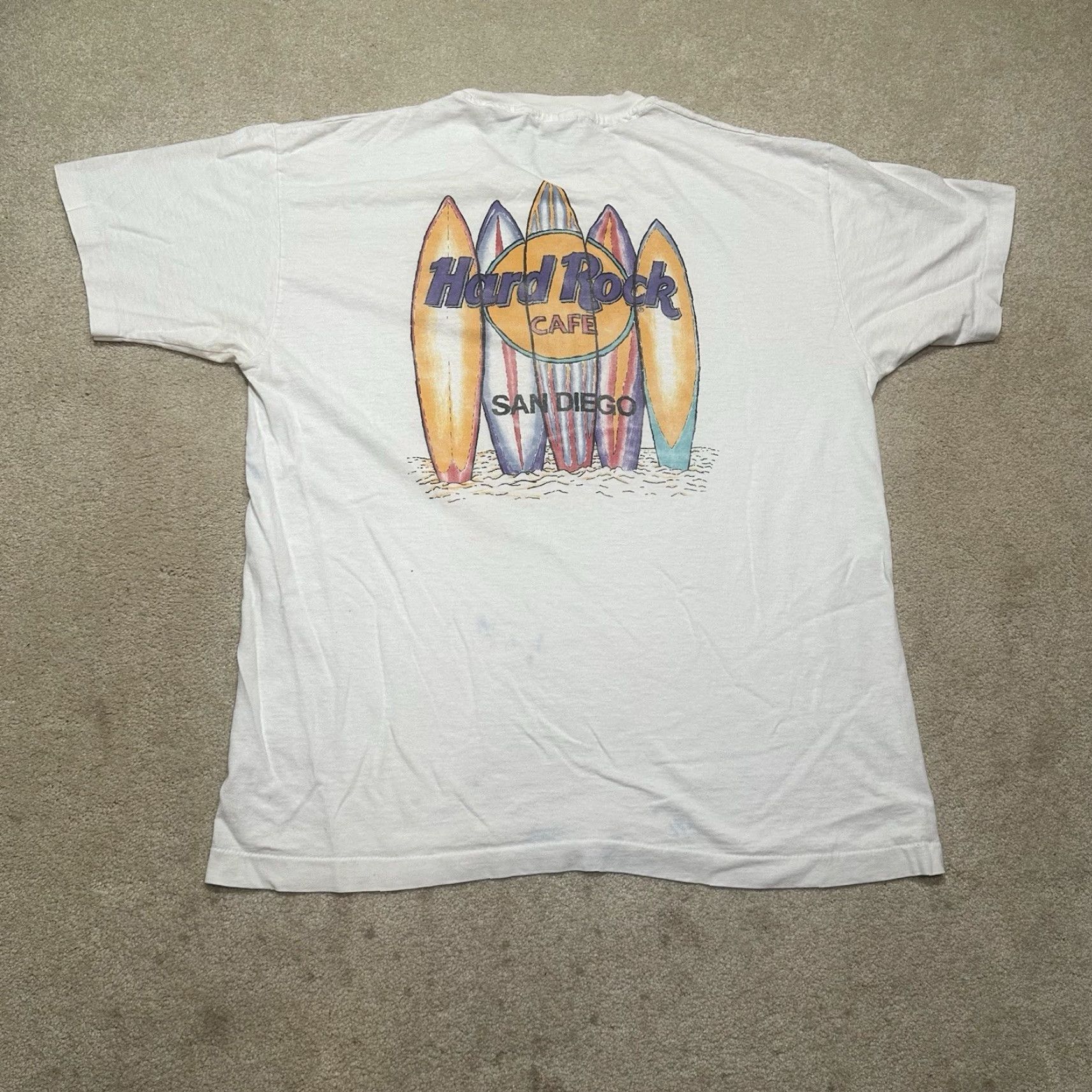 Hard Rock Cafe VINTAGE Hard Rock Cafe T-Shirt San Diego Single Stitch T Shirt Mens XL White Shirt 90s Mens Size US XL / EU 56 / 4 - 2 Thumbnail
