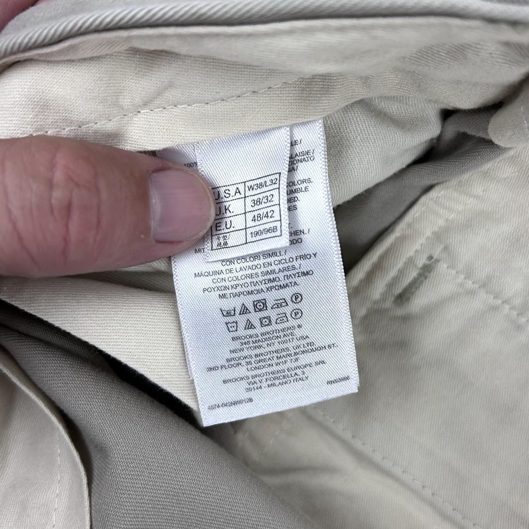 Brooks Brothers Brooks Brothers Clark Fit Advantage Chino Pants Mens 38x30 Khaki Beige Flat Front Size US 38 / EU 54 - 4 Thumbnail