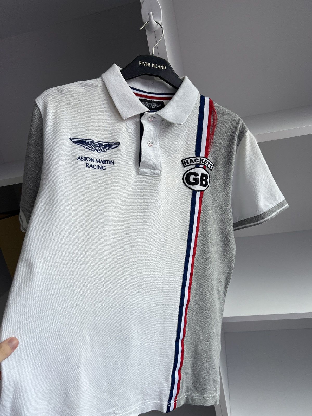 Hackett × Vintage Vintage Aston Martin Racing Polo T-Shirt Size US L / EU 52-54 / 3 - 9 Thumbnail