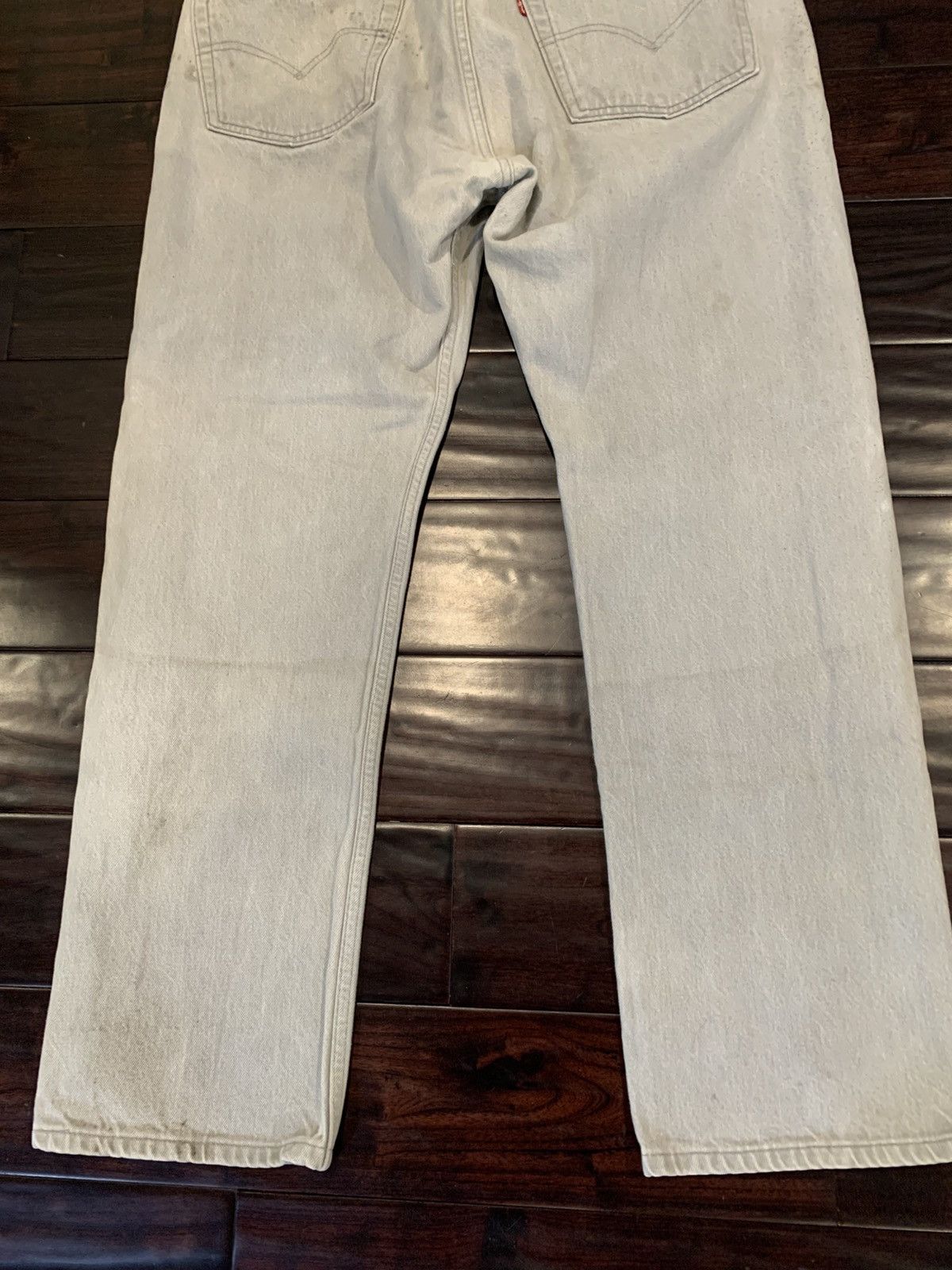 Levi's Vintage Clothing 90s Levis 501 faded grey denim Size US 38 / EU 54 - 9 Thumbnail