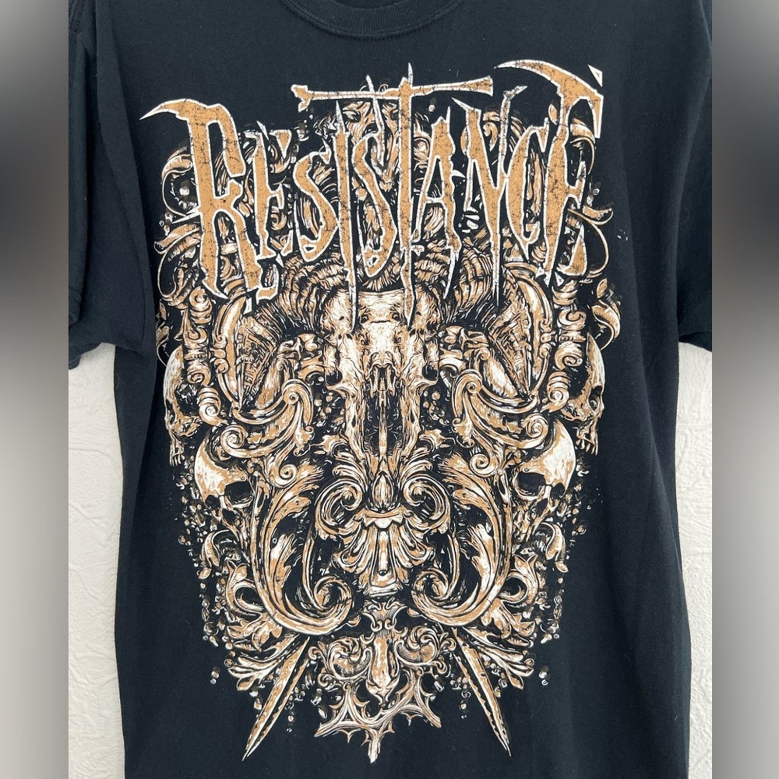 Gildan RESISTANCE METALCORE DEATH METAL PUNK BAND TEE SHIRT RARE Size US M / EU 48-50 / 2 - 2 Thumbnail