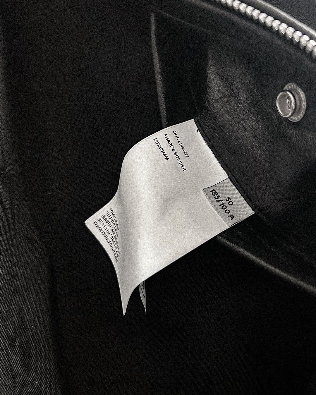 Our Legacy Our legacy Pharos 2025 leather bomber in black Size US M / EU 48-50 / 2 - 5 Thumbnail