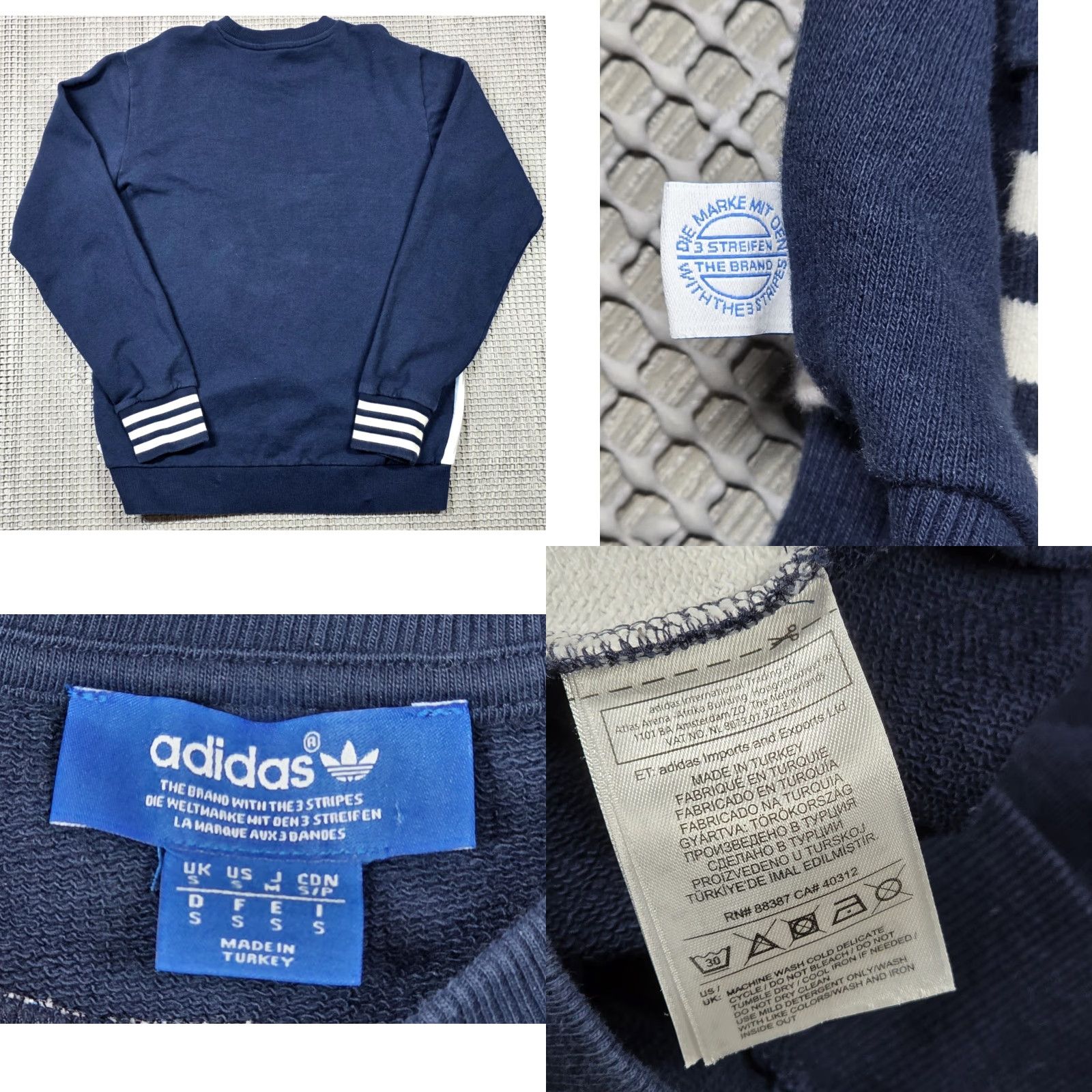 Adidas Adidas Originals Mens S Mezcla Crew Blue Graphic Sweatshirt Crew Neck Sweat Shirt Logo Print Size US S / EU 44-46 / 1 - 8 Thumbnail