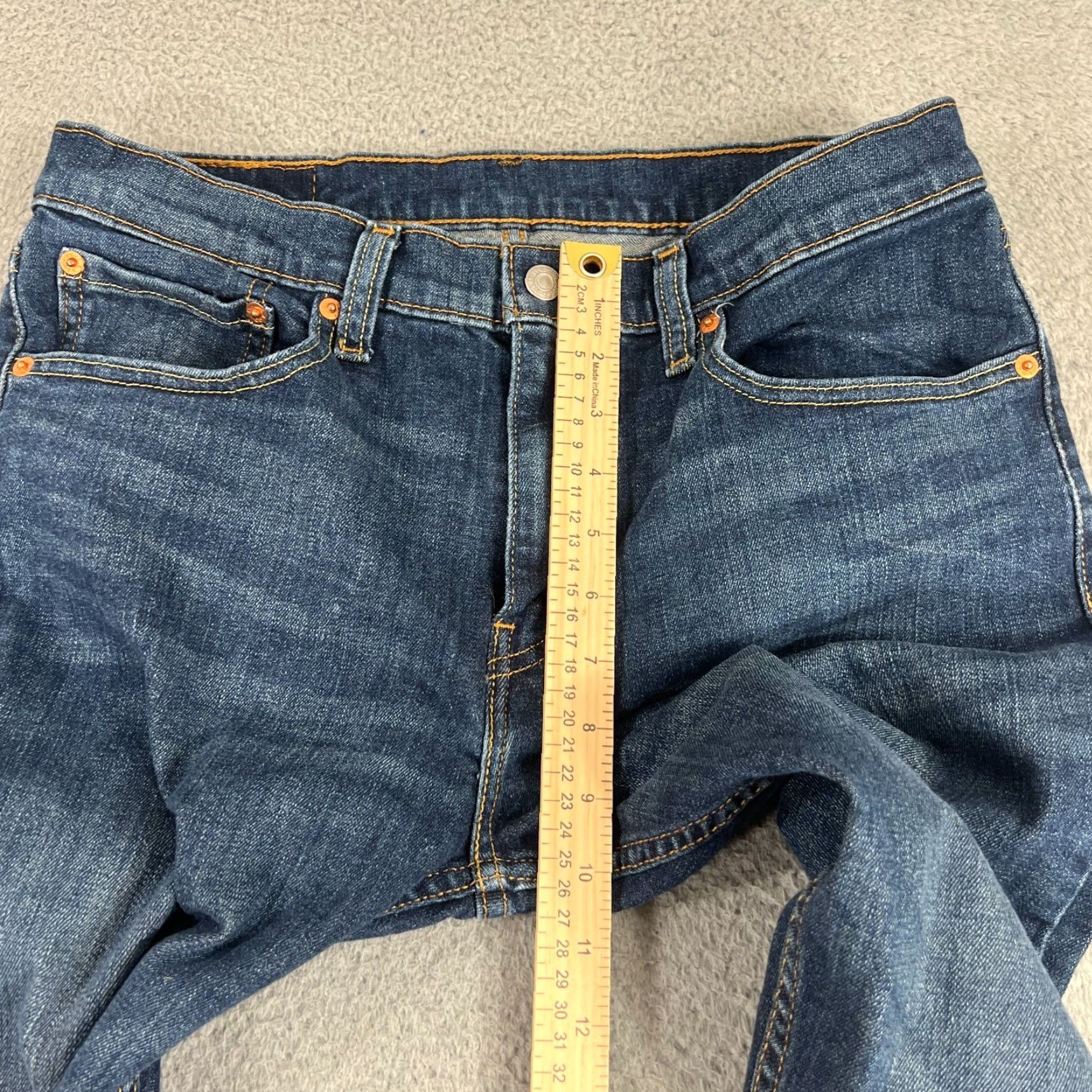 Levi's Levi's 512 Slim Tapered Jeans Mens 32x31 Blue Dark Wash Size US 32 / EU 48 - 3 Thumbnail