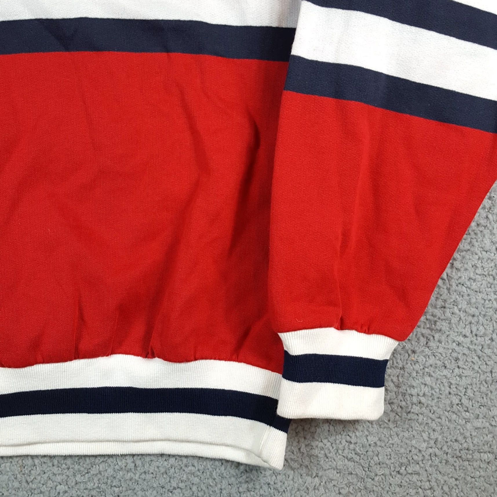 Vintage Y2k Preppy Striped Collared Crewneck Mens Size Large Vintage Pullover Sweatshirt Size US L / EU 52-54 / 3 - 3 Thumbnail
