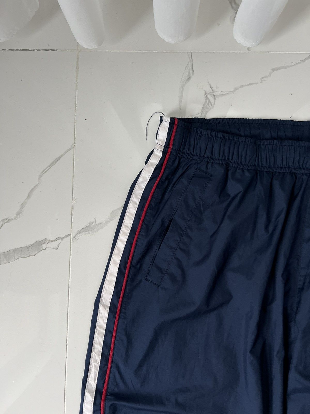 Nike × Vintage 90’s NIKE BAGGY SWOOSH LOGO Y2K TRACK PANTS DRILL Size US 34 / EU 50 - 3 Thumbnail