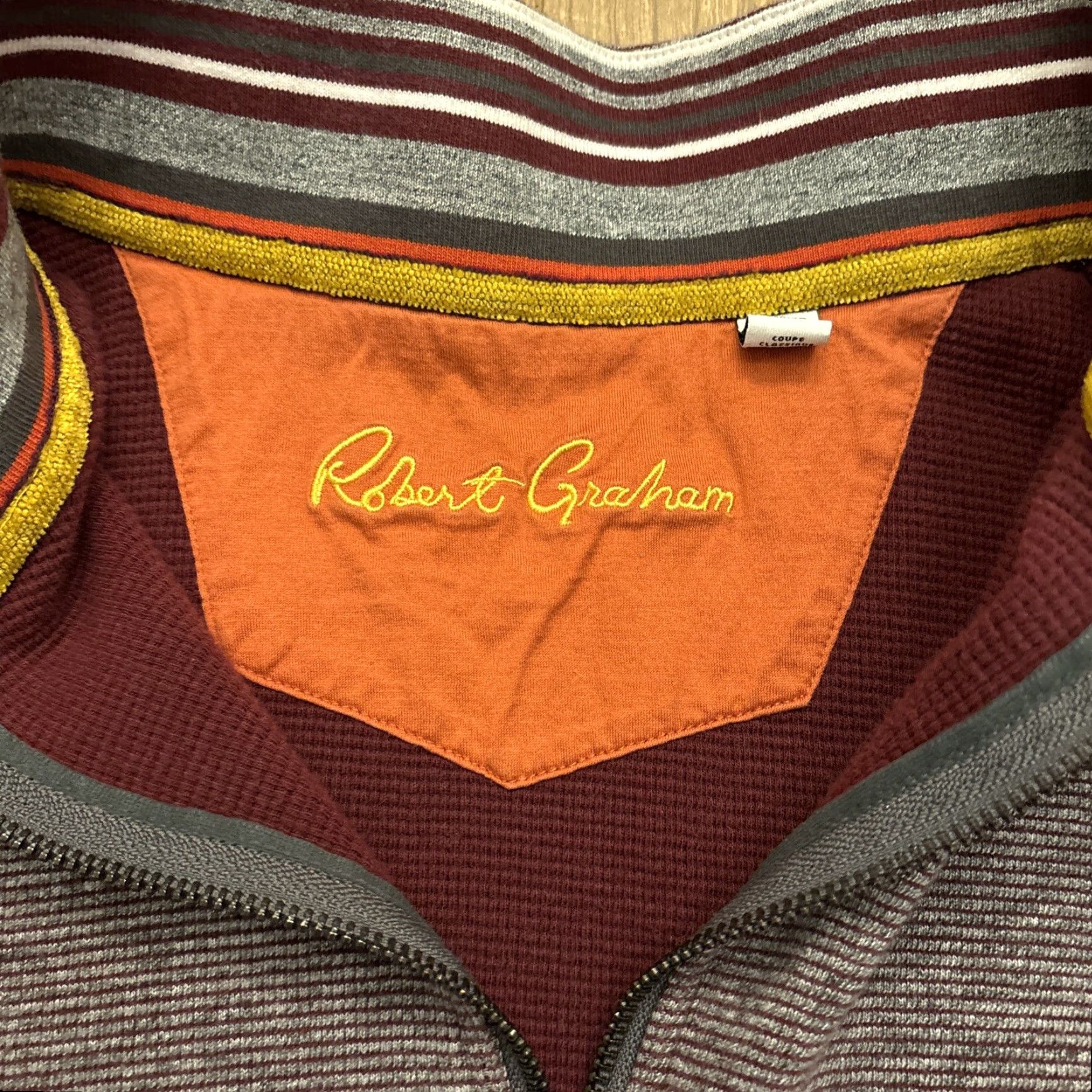 Robert Graham VINTAGE Robert Graham 1/4 Zip Pullover Sweater Men XL Red Quarter Zip Pullover Mens XL Red Size US XL / EU 56 / 4 - 5 Thumbnail