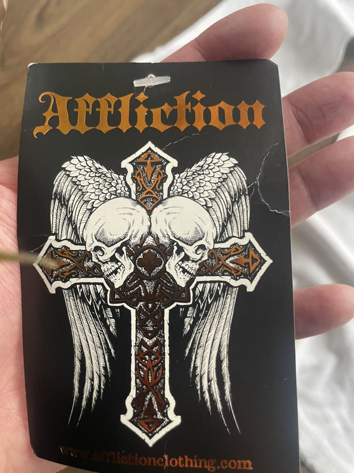 Affliction Affliction white crows longsleeve with Chuck Liddel sign Size US S / EU 44-46 / 1 - 6 Thumbnail