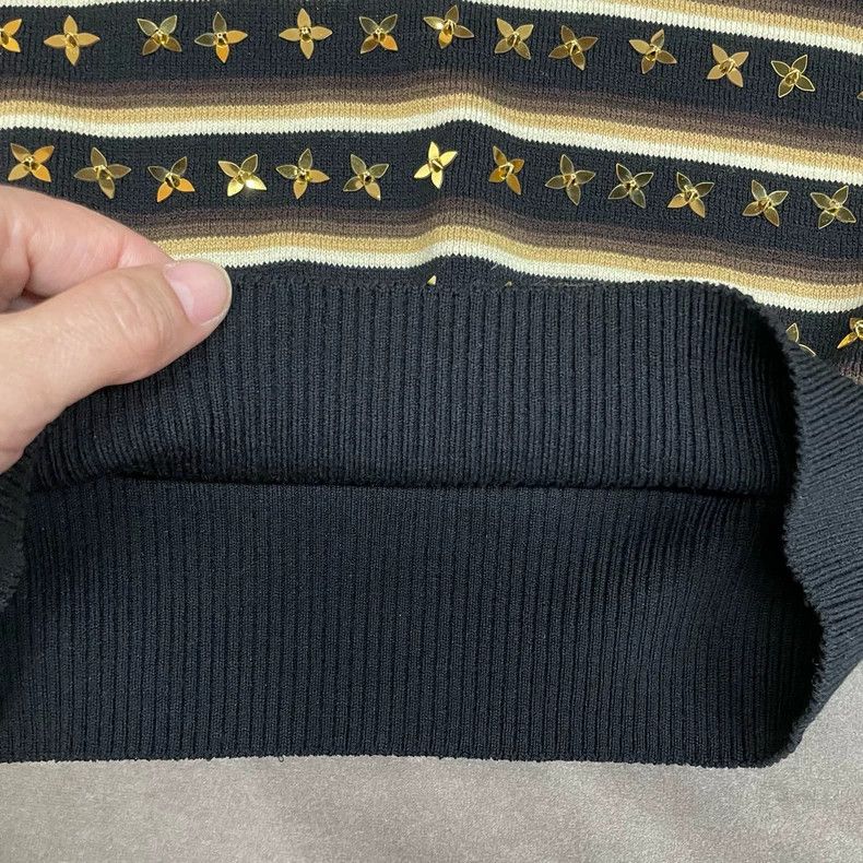 Louis Vuitton Louis Vuitton Black brown star striped sweater Size S / US 4 / IT 40 - 3 Thumbnail